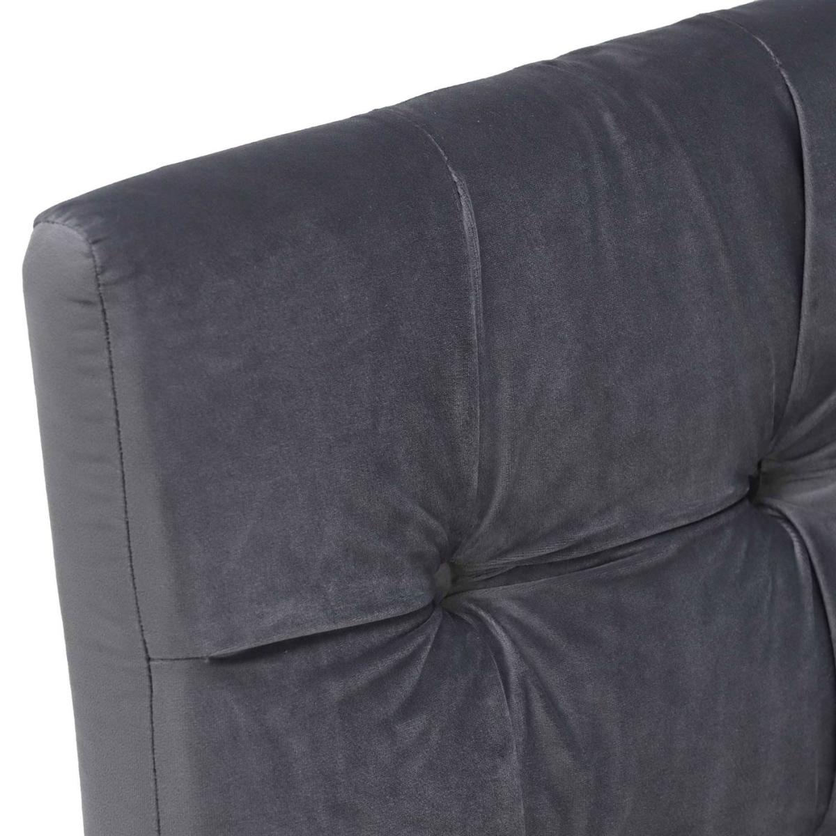 Arlo Buttoned Velvet Dining Chair, Grey | Barker & Stonehouse – image 4