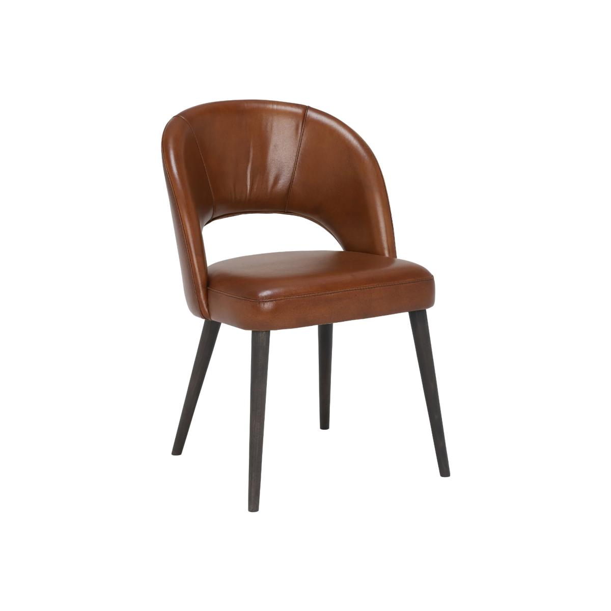 Beck Dining Chair, Brown Leather | Barker & Stonehouse
