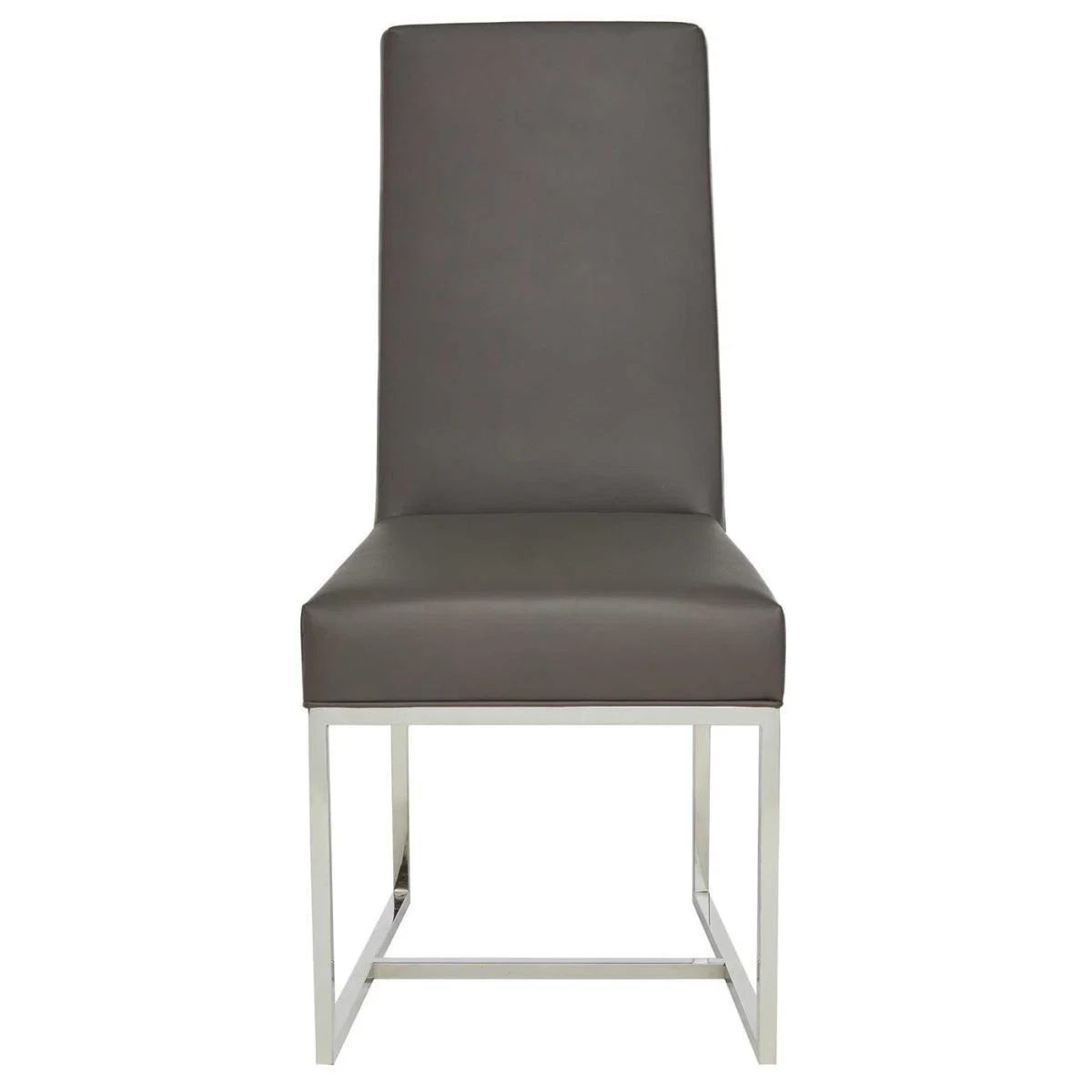 Impero Bess Leather Dining Chair - Grey - Leather - Plain - W48 x D59 x H107cm - Barker & Stonehouse – image 2