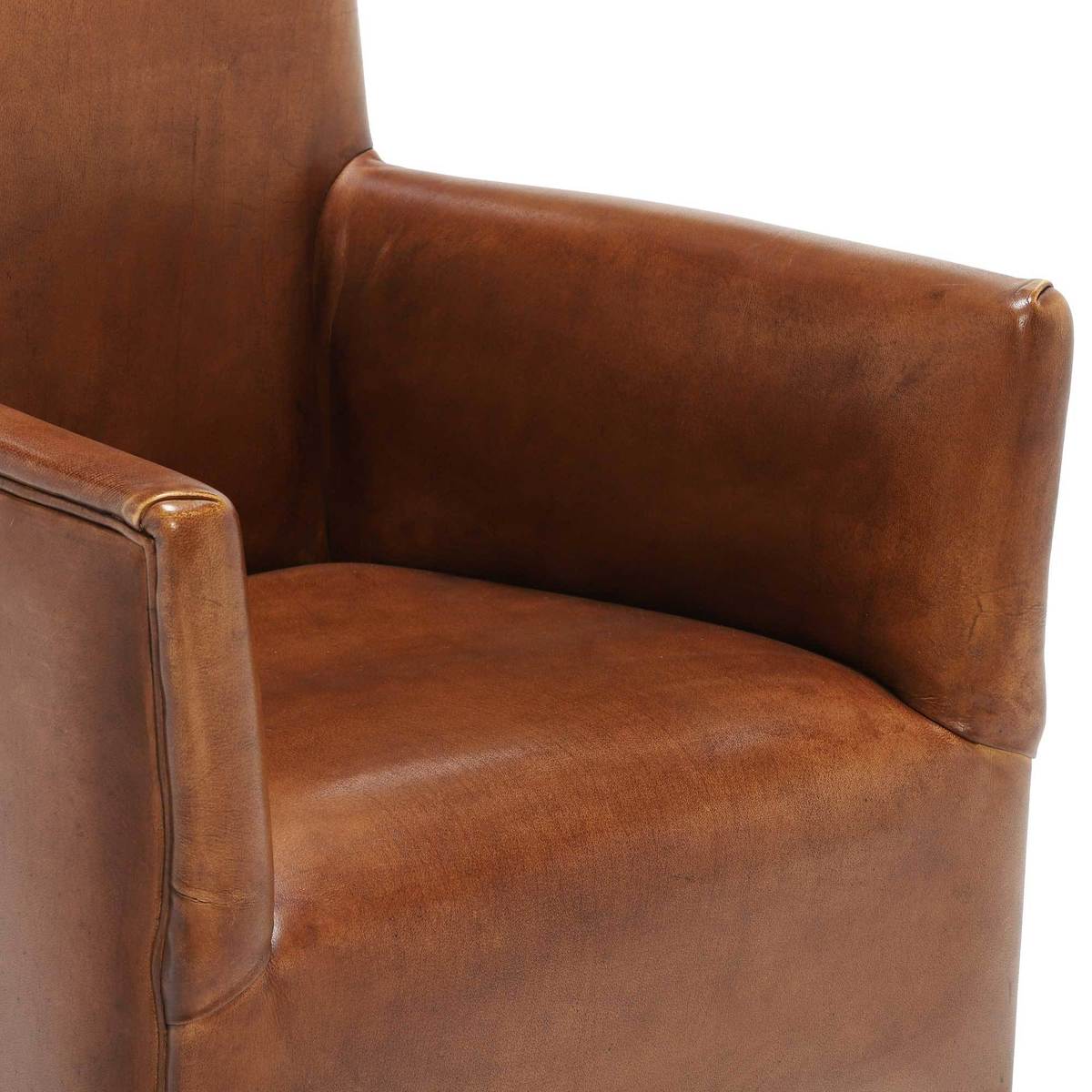Salisbury Buffalo Leather Armchair, Brown – image 6