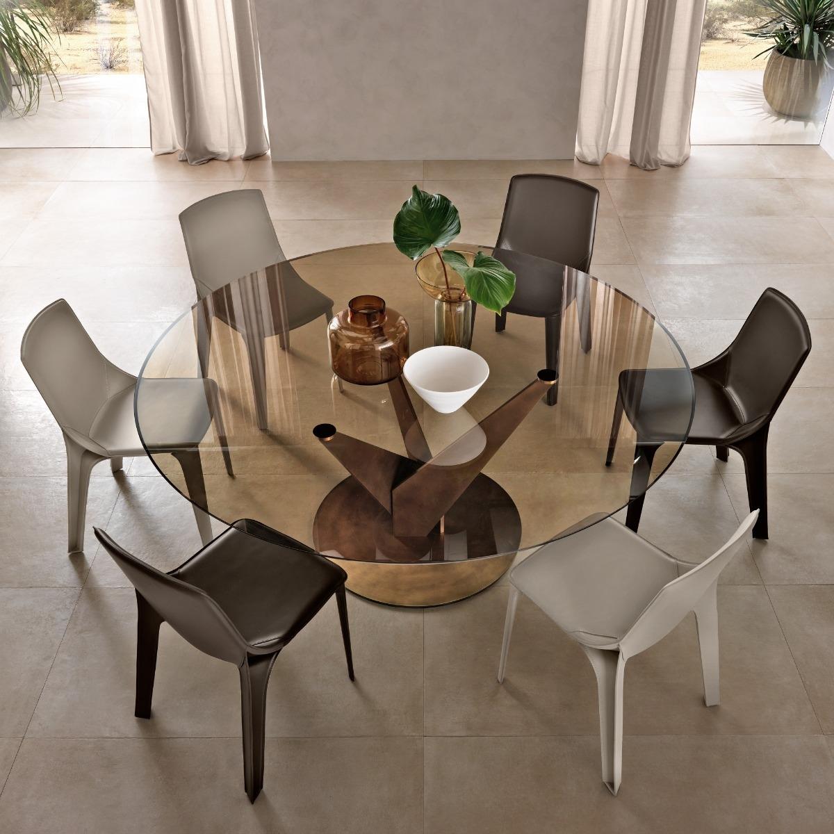 Fiam Callas Dining Chair, Neutral Leather | Barker & Stonehouse – image 4