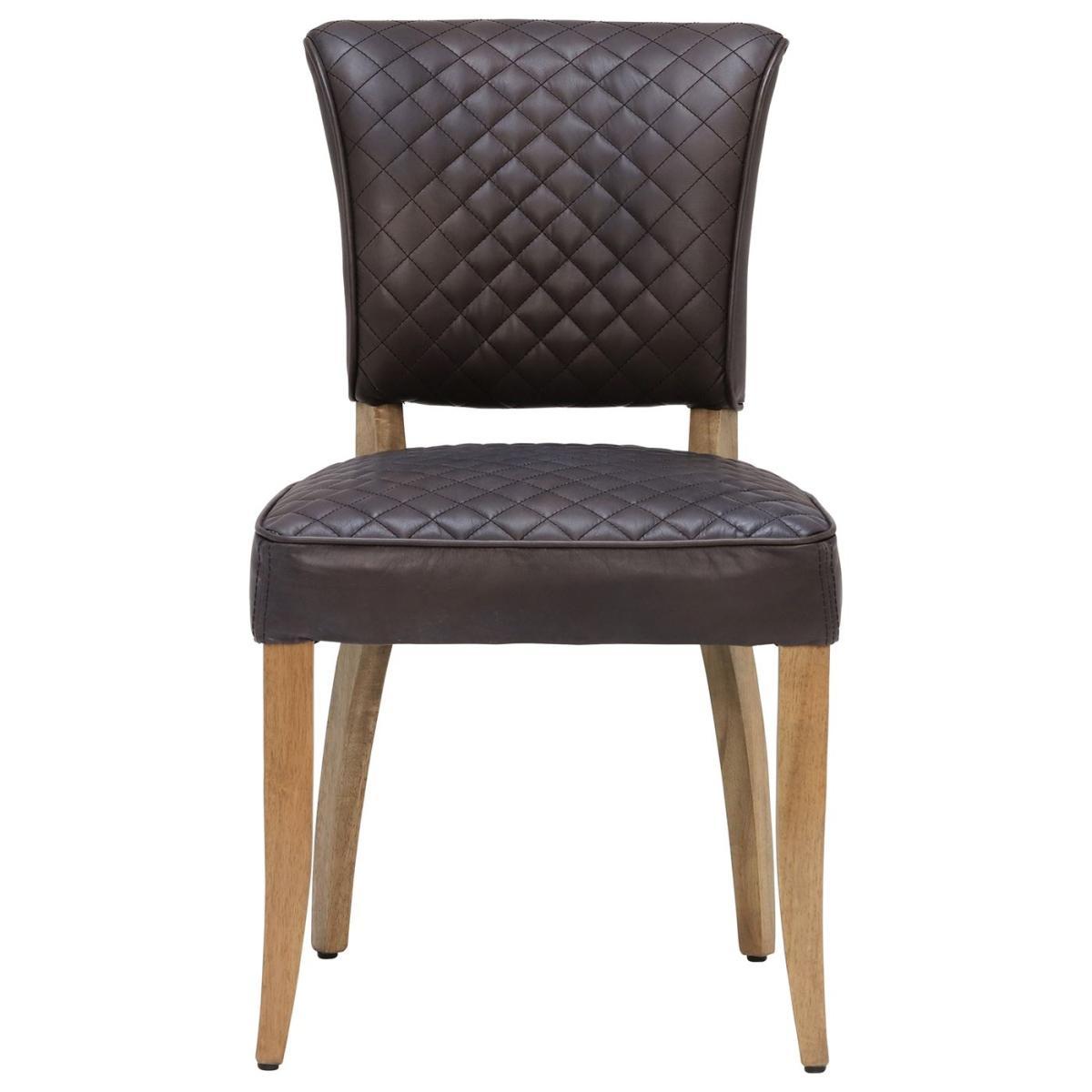 Timothy Oulton Mimi Destroyed Leather Quilted Dining Chair, Black – image 2