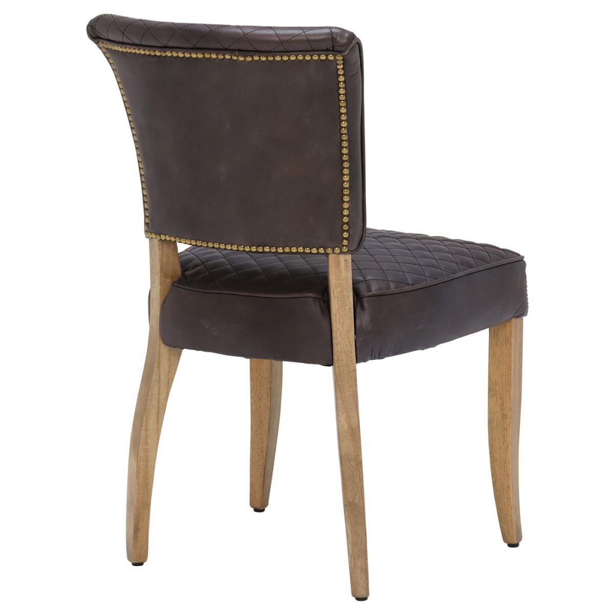 Timothy Oulton Mimi Destroyed Leather Quilted Dining Chair, Black – image 3