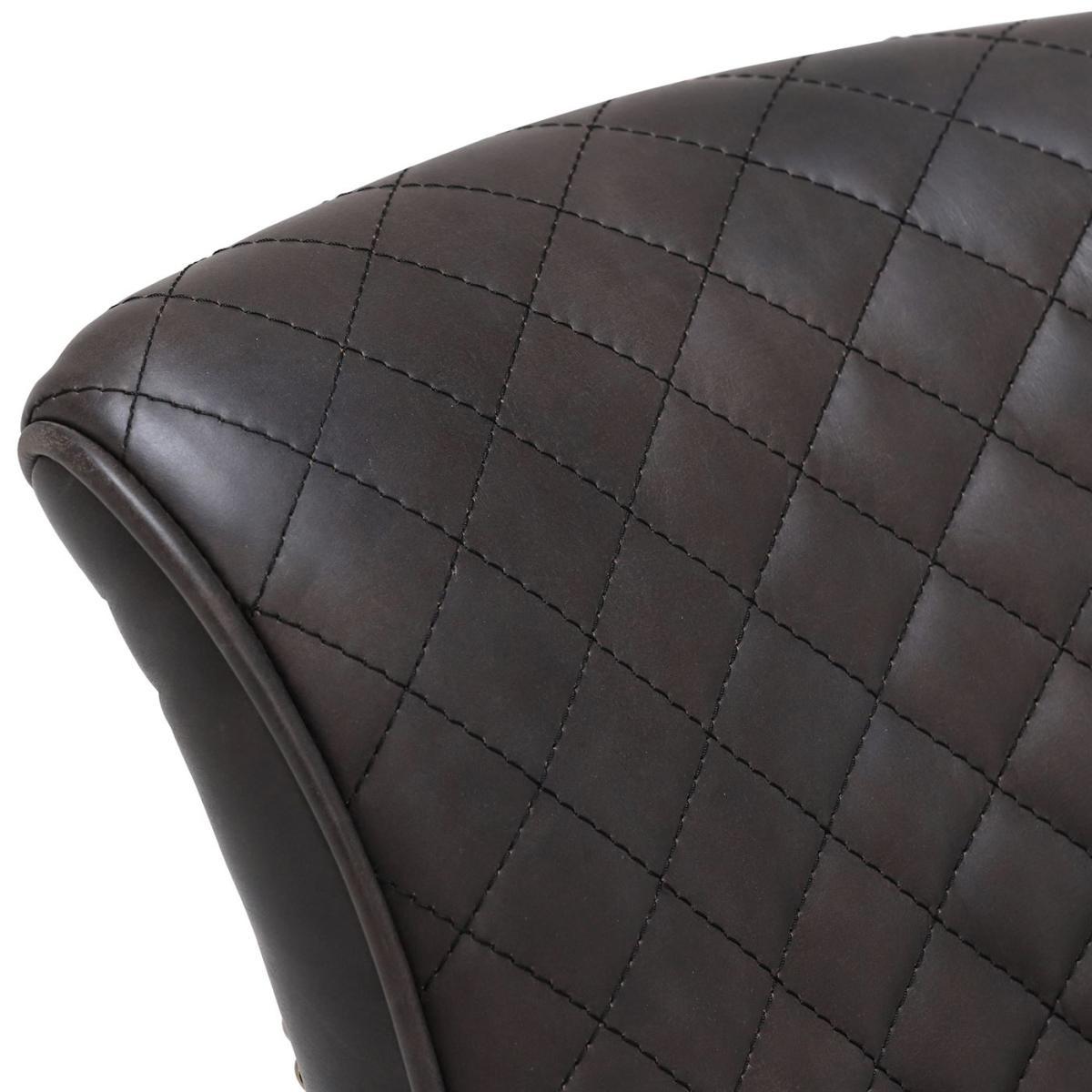 Timothy Oulton Mimi Destroyed Leather Quilted Dining Chair, Black – image 4
