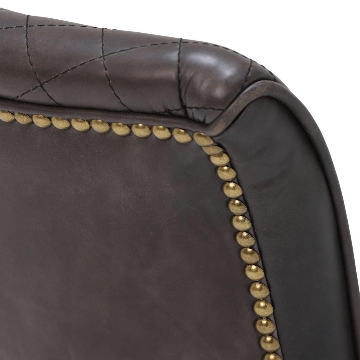 Timothy Oulton Mimi Destroyed Leather Quilted Dining Chair, Black – image 6