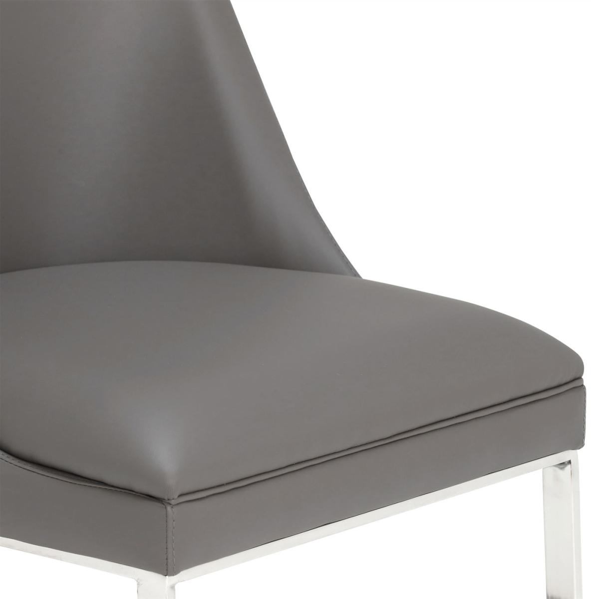 Rosalind Dining Chair, Grey Leather | Barker & Stonehouse – image 5