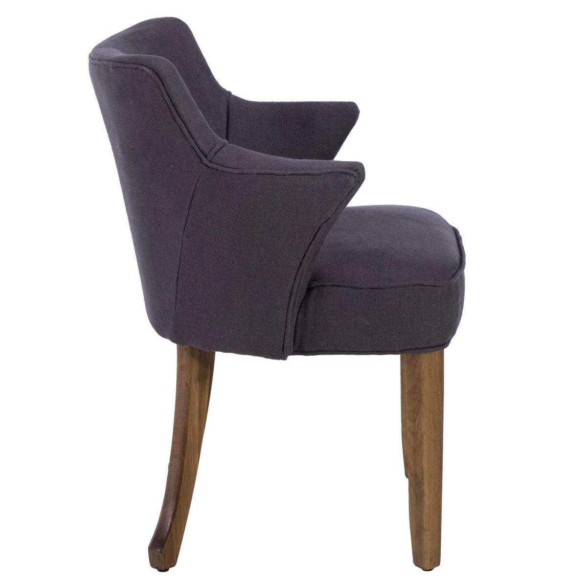 Timothy Oulton Lannister Linen Dining Chair, Grey Fabric | Barker & Stonehouse – image 3