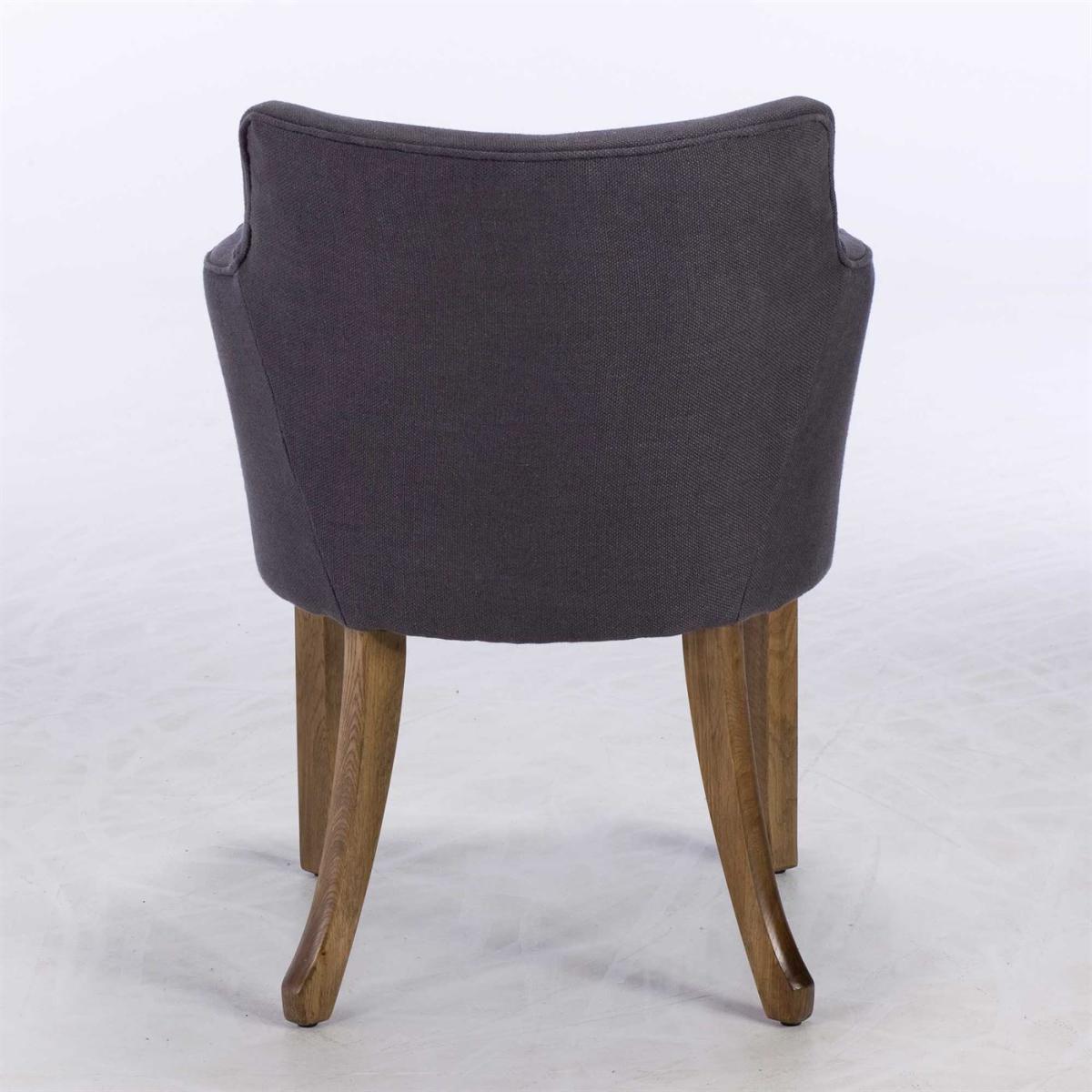 Timothy Oulton Lannister Linen Dining Chair, Grey Fabric | Barker & Stonehouse – image 4