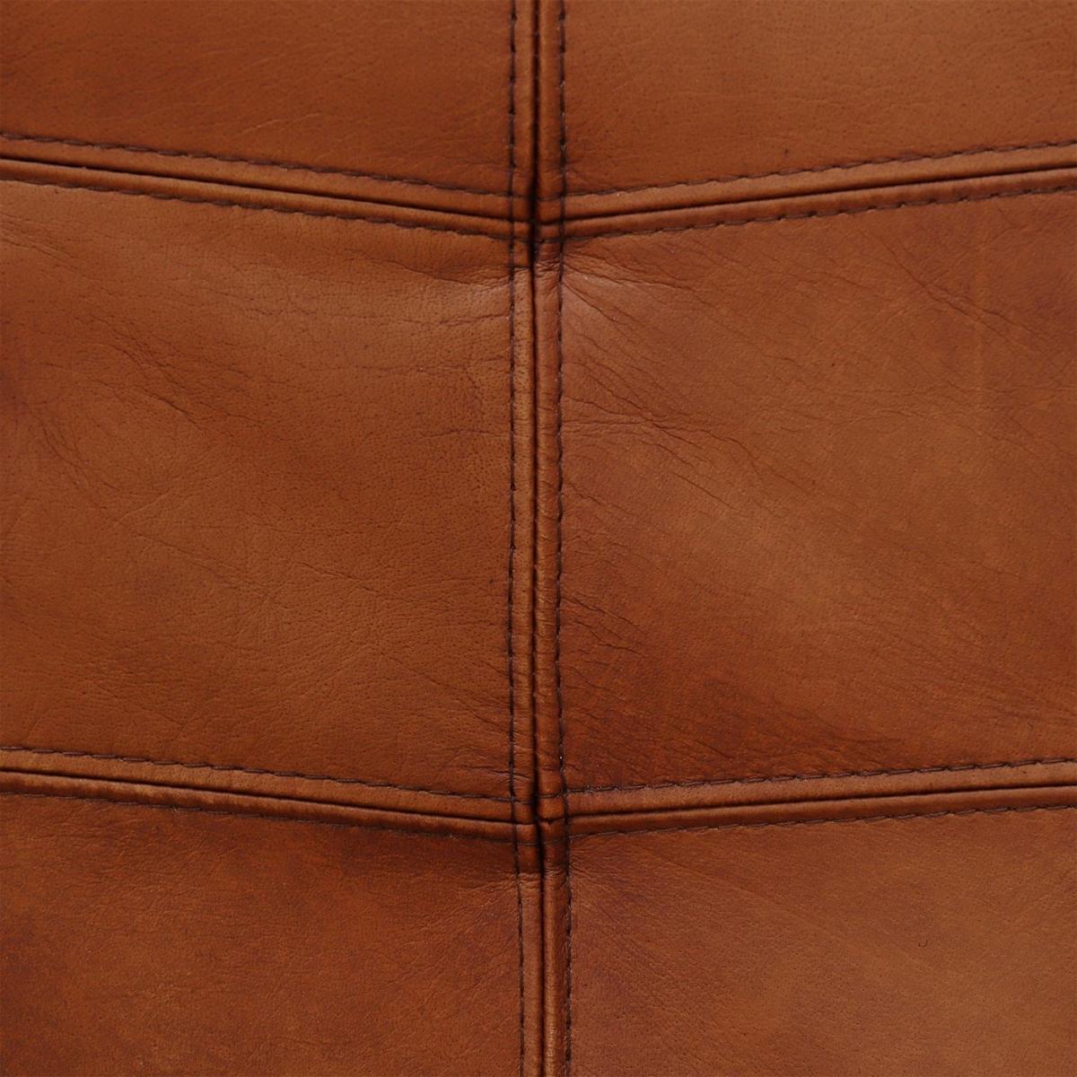 Leather Dining Chair - Brown - Leather - Quilted - W60 x D62 x H84cm - Barker & Stonehouse – image 6