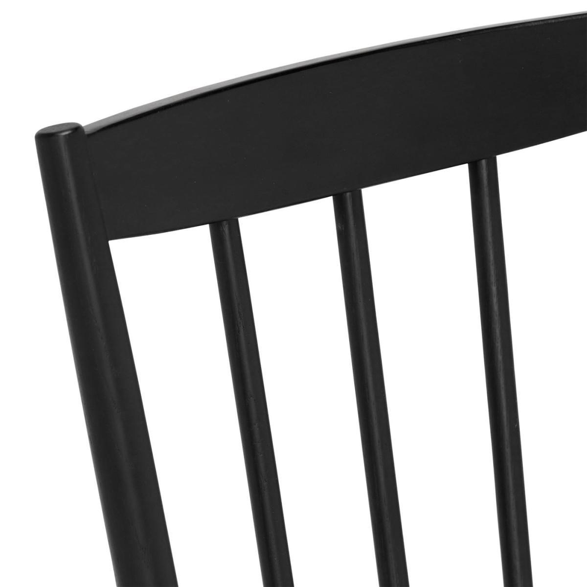 Ercol Monza Dining Chair - Black - Oak - W49 x D50 x H92cm - Barker & Stonehouse – image 3