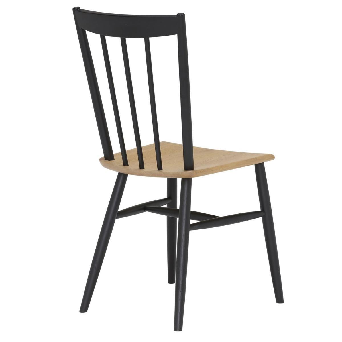 Ercol Monza Dining Chair - Black - Oak - W49 x D50 x H92cm - Barker & Stonehouse – image 5