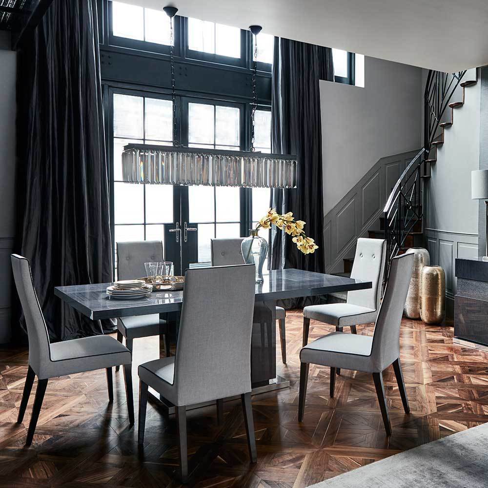 Borgia Fabric Dining Side Chair, Grey – image 4