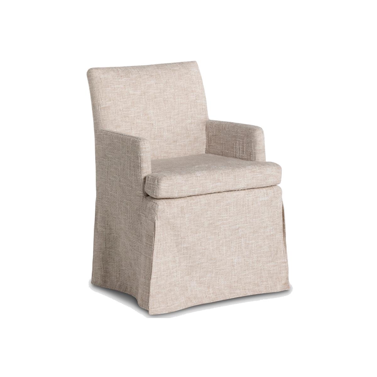 Thurso Wing Dining Chair With Loose Cover, Neutral Fabric | Barker & Stonehouse – image 1