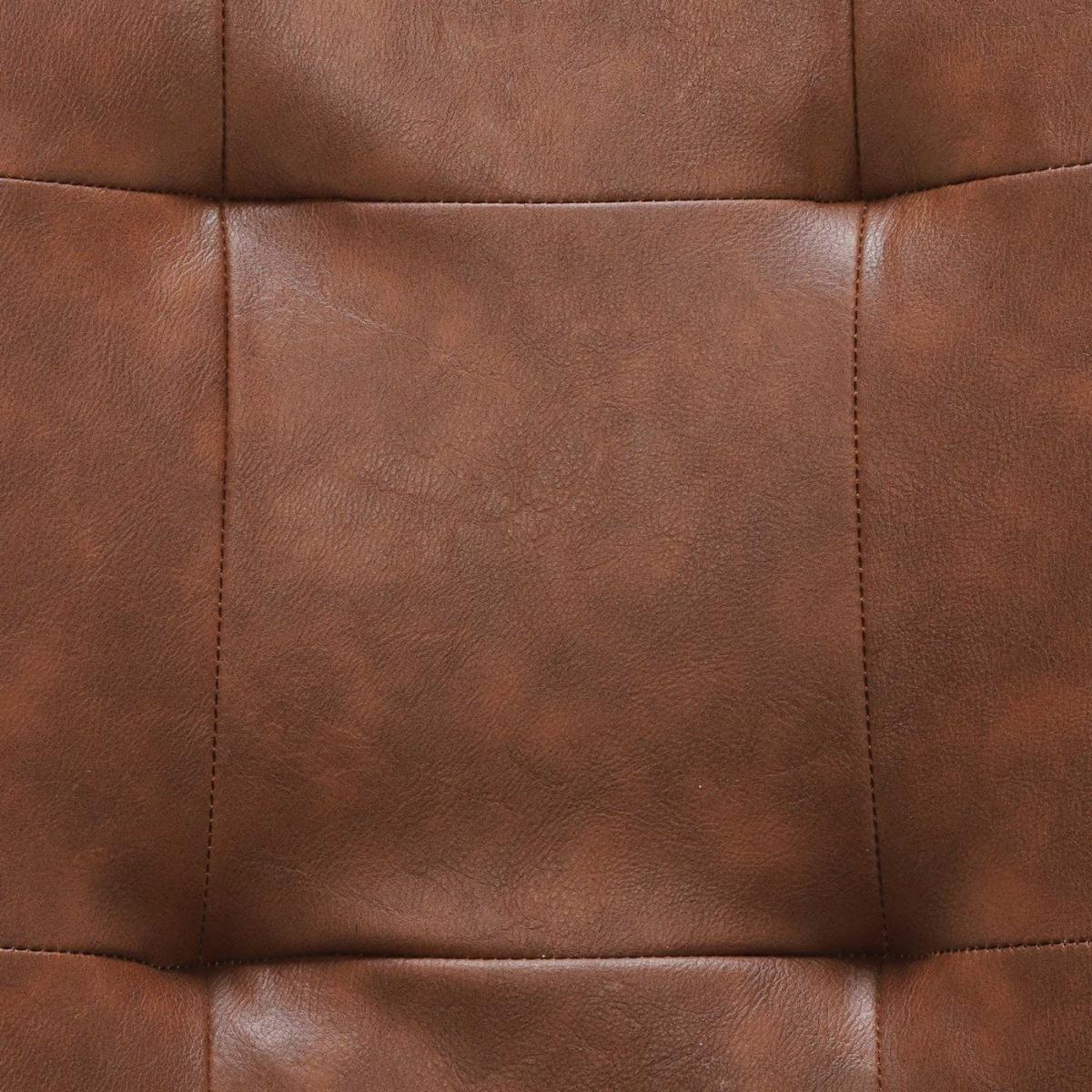 Pair of Hix Upholstered Dining Chairs - Brown - Leather - Buttoned - W45 x D62.5 x H94cm - Barker & Stonehouse – image 6