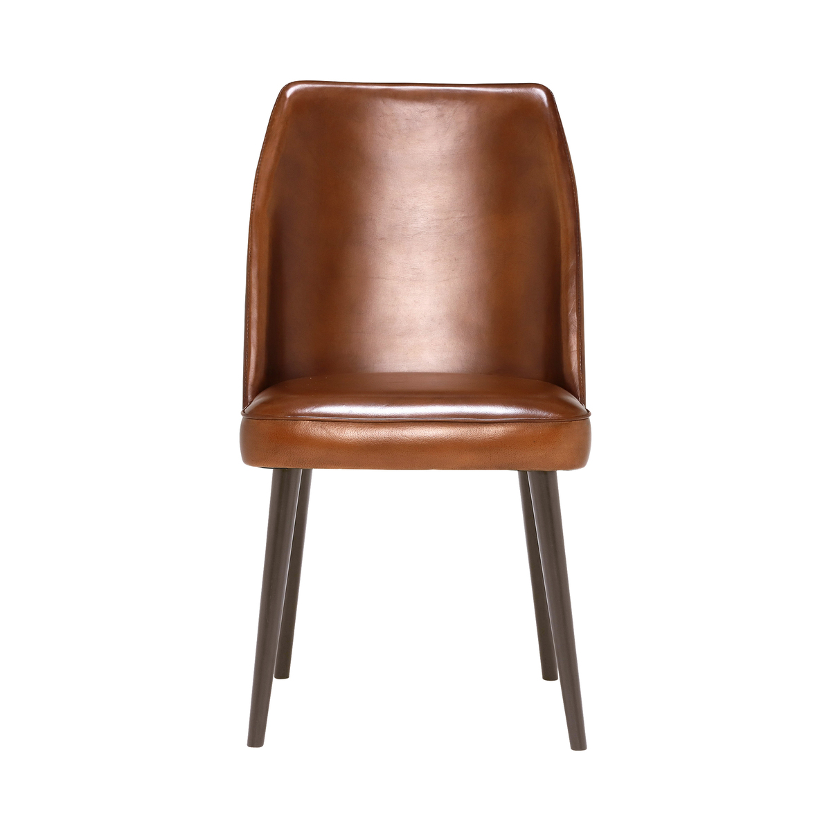 Gaia Leather Dining Chair, Vintage Light Brown – image 3