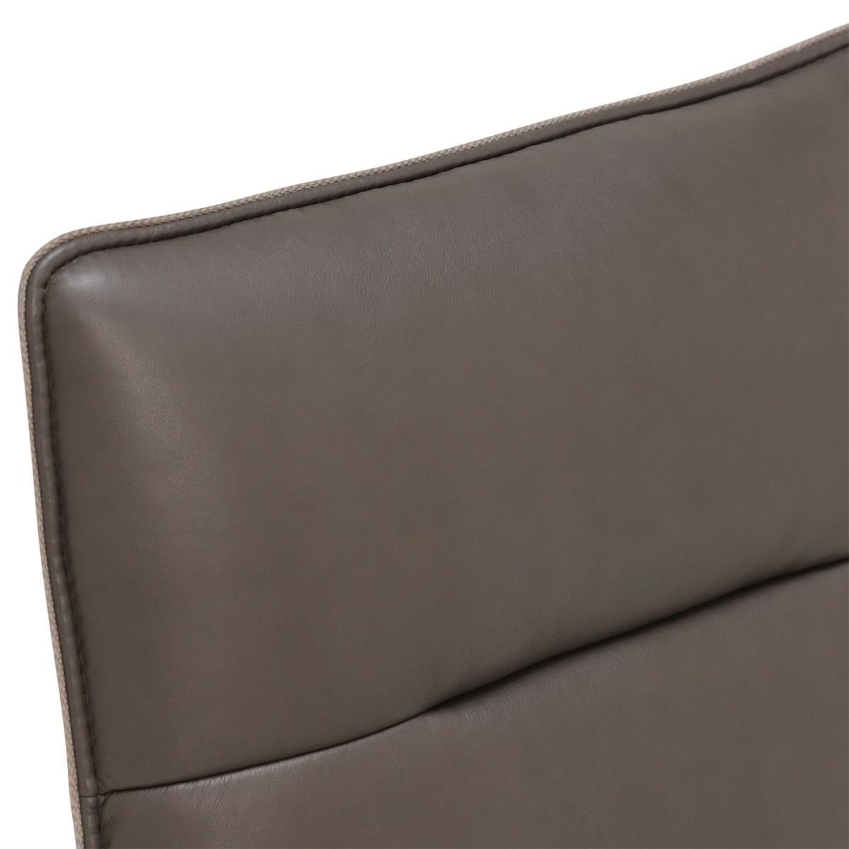 Faux Leather Leather Dining Chair - Anthracite/Grey - W49 x D62.5 x H91 cm - Barker &amp; Stonehouse – image 5
