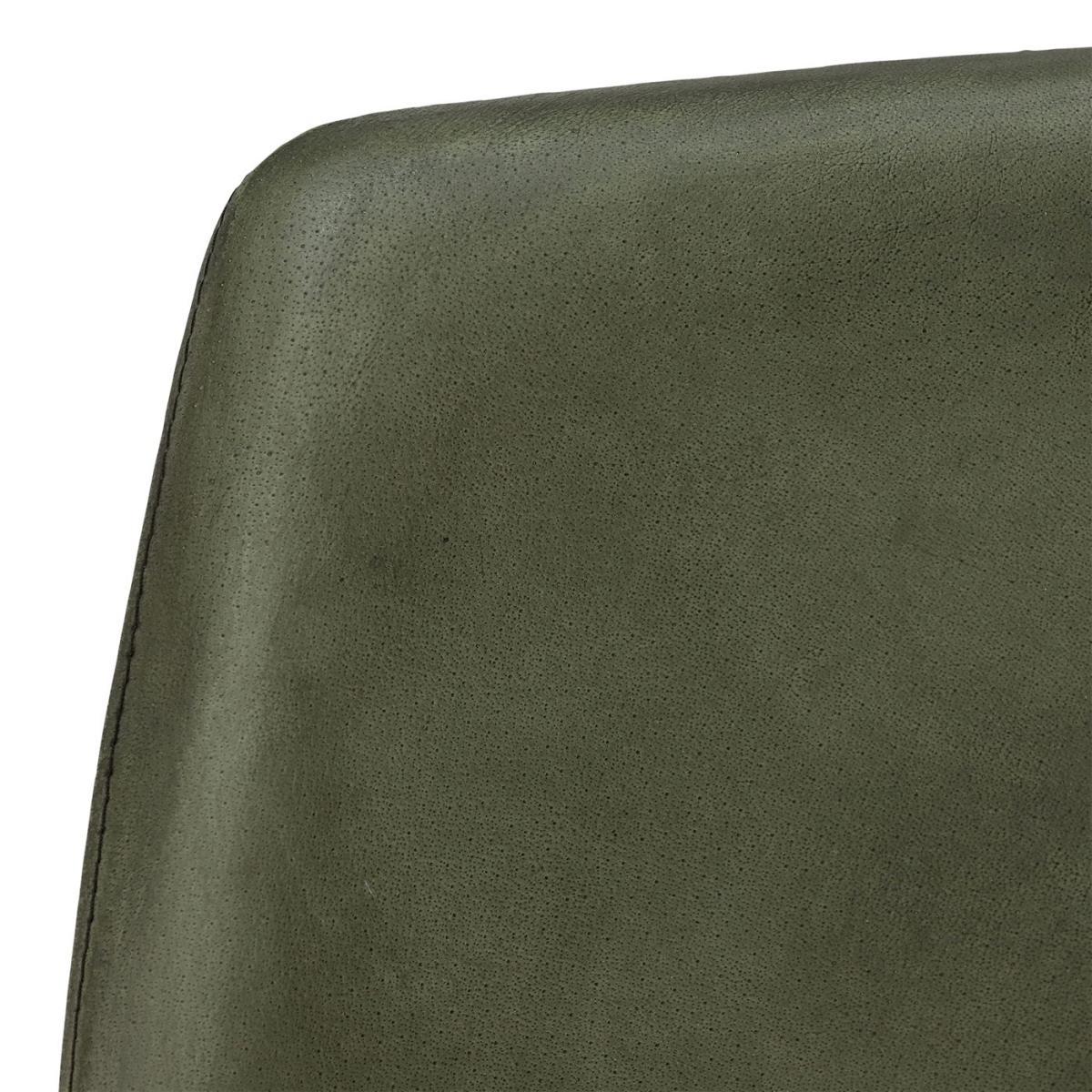 Gaia Dining Chair - Green - Leather - W50 x D58 x H87cm - Barker &amp; Stonehouse – image 4