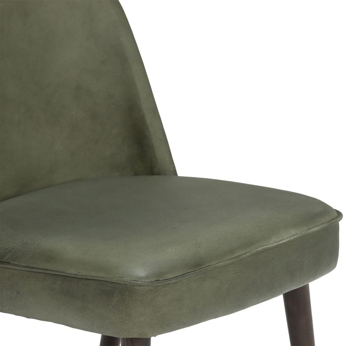 Gaia Dining Chair - Green - Leather - W50 x D58 x H87cm - Barker &amp; Stonehouse – image 5