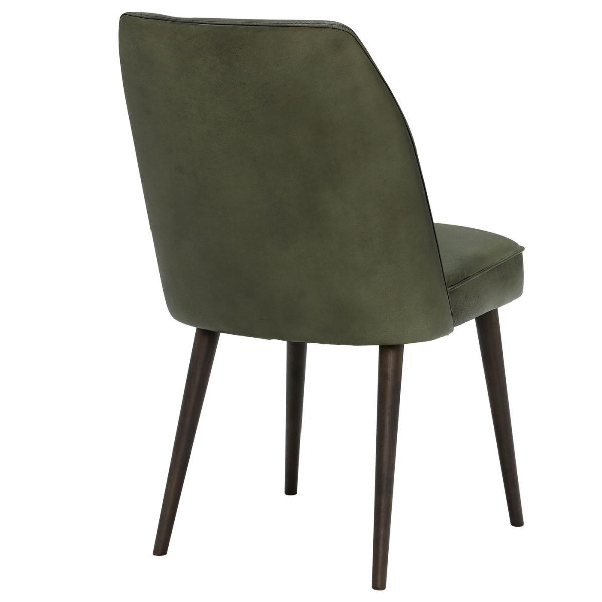 Gaia Dining Chair - Green - Leather - W50 x D58 x H87cm - Barker &amp; Stonehouse – image 6