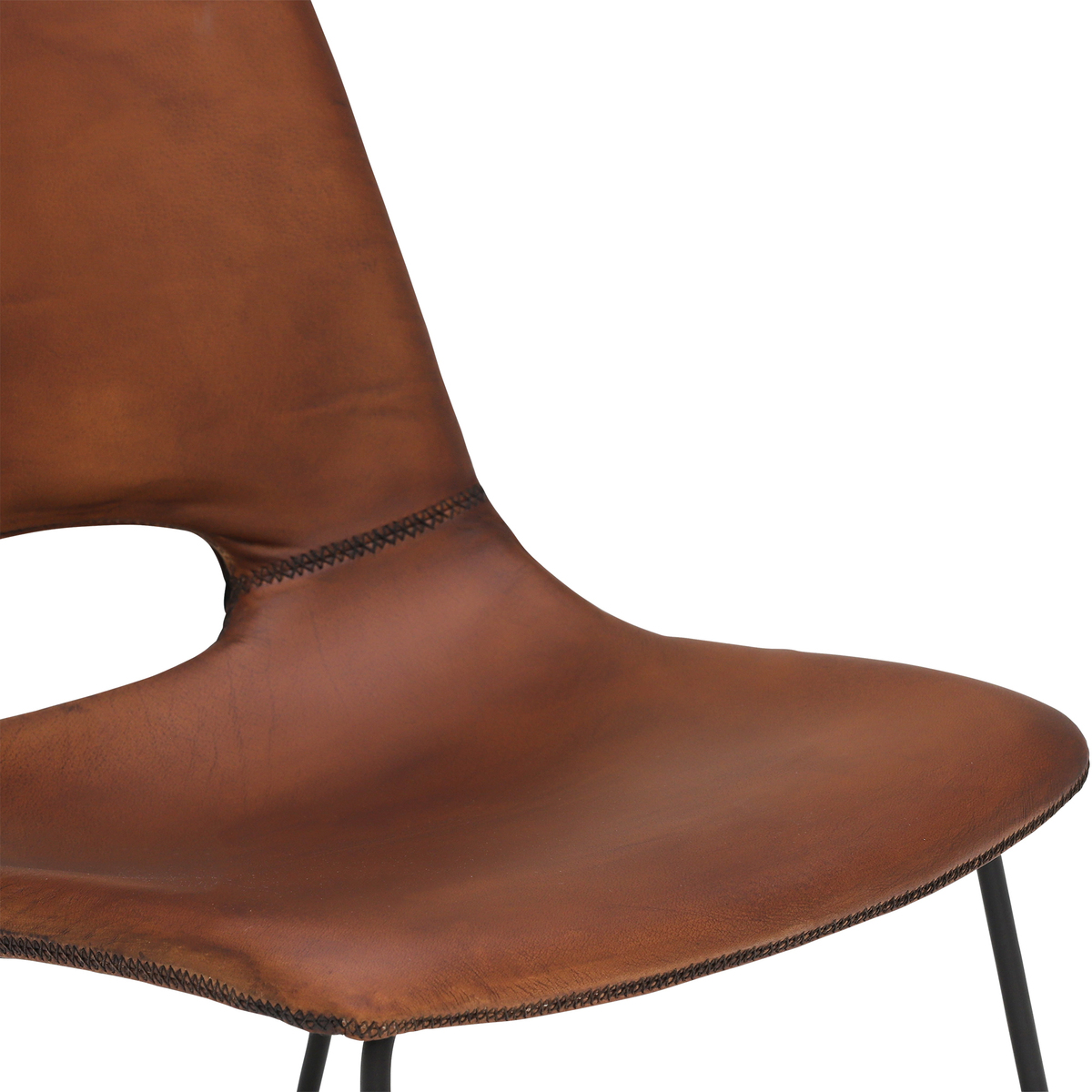 Chesil Leather Dining Chair, Light Brown Matt – image 5