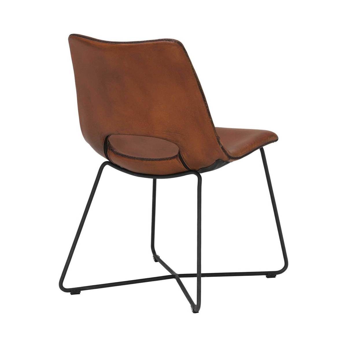 Chesil Leather Dining Chair, Light Brown Matt – image 2