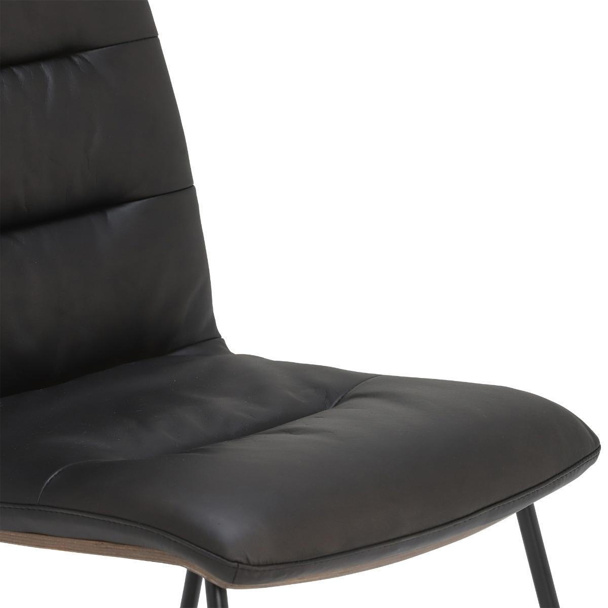 Harley Dining Chair - Brown - Leather - Plain - W48 x D60 x H85cm - Barker &amp; Stonehouse – image 3