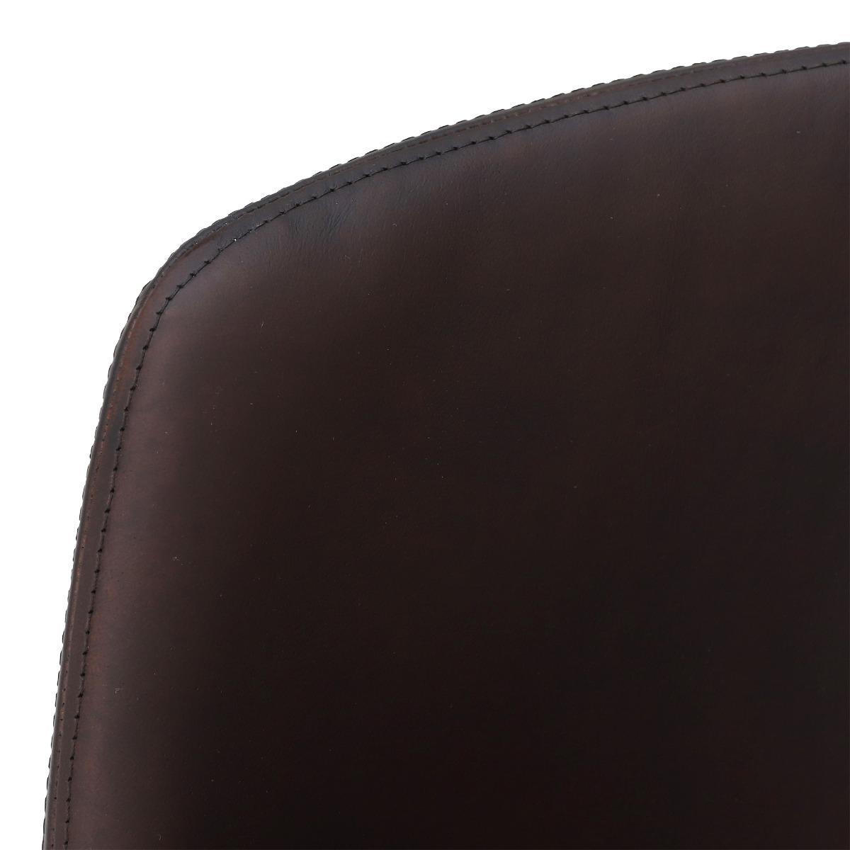 Channing Leather Dining Chair - Brown - Leather - W56 x D57 x H82cm - Barker &amp; Stonehouse – image 3