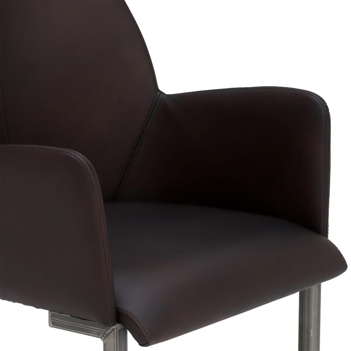 Channing Leather Dining Chair - Brown - Leather - W56 x D57 x H82cm - Barker &amp; Stonehouse – image 4