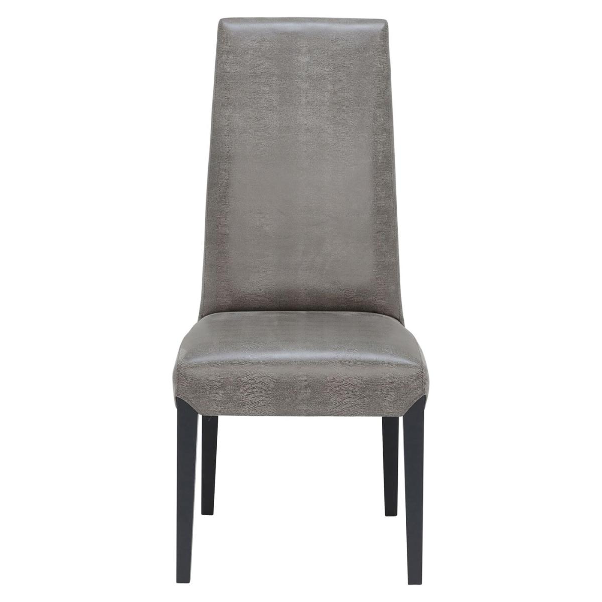 Virgilia Dining Chair, Grey Leather | Barker & Stonehouse – image 2
