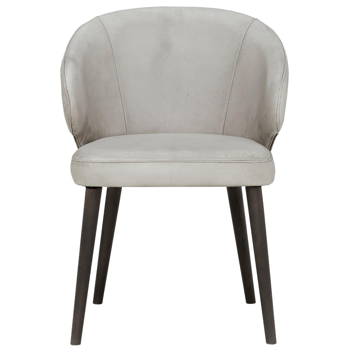 Minerva Dining Chair, Grey Leather | Barker & Stonehouse – image 2