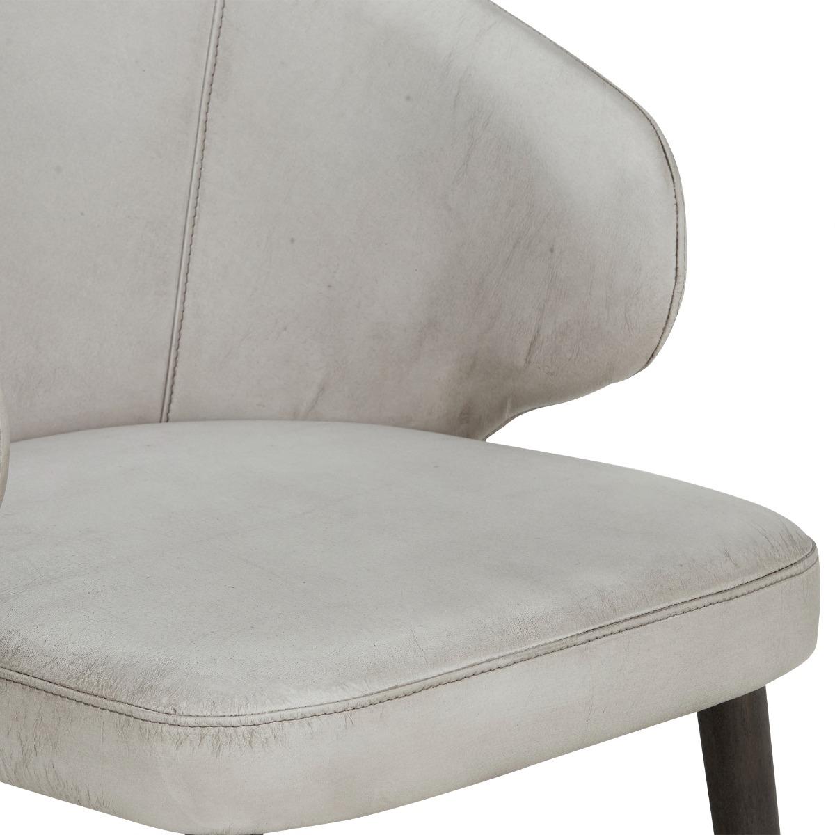 Minerva Dining Chair, Grey Leather | Barker & Stonehouse – image 4