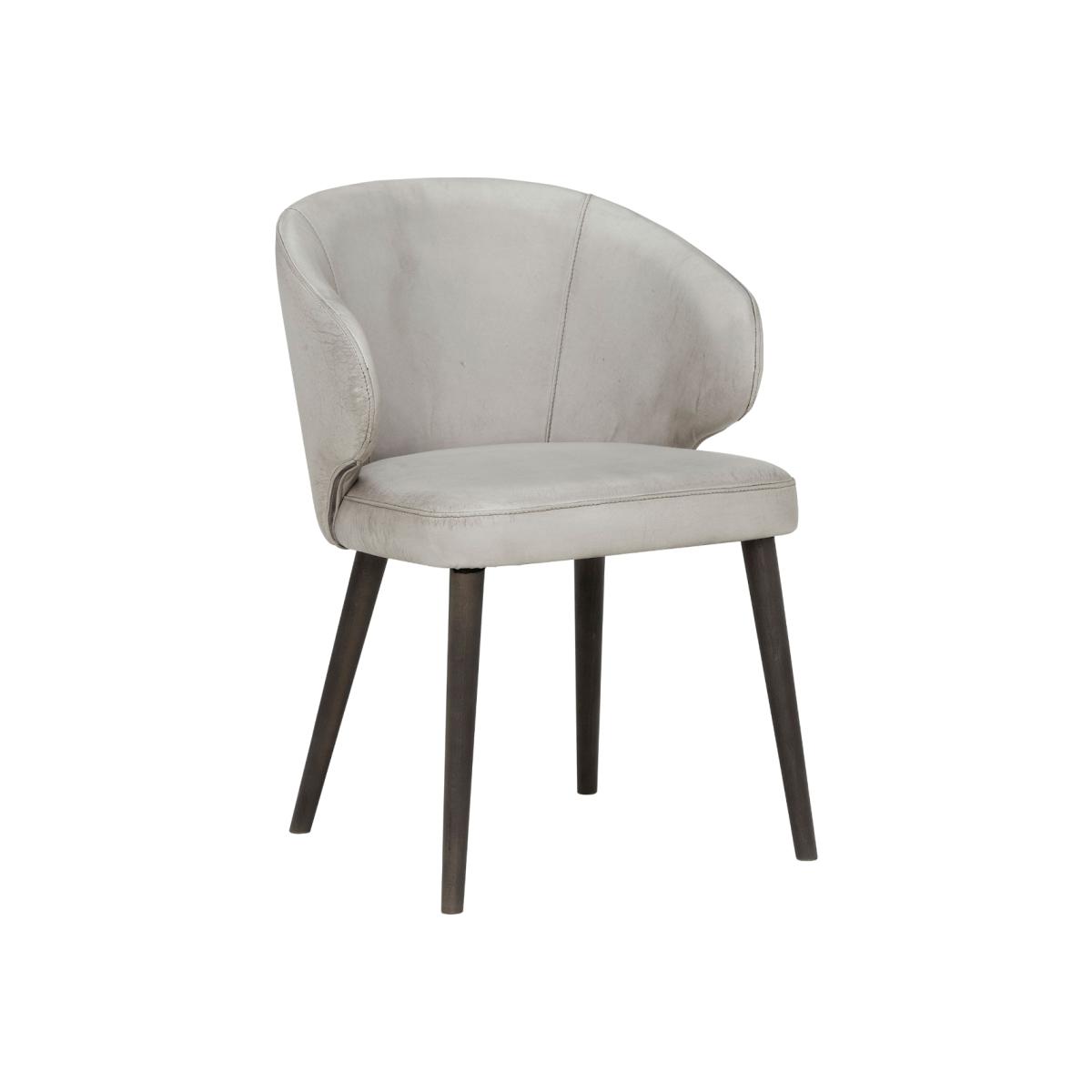 Minerva Dining Chair, Grey Leather | Barker & Stonehouse – image 1