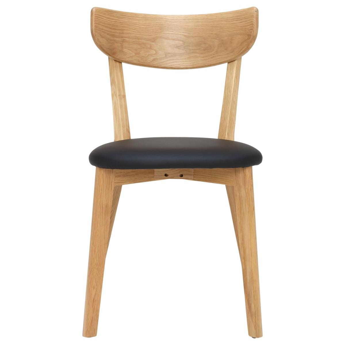 Lund Solid Oak Dining Chair, Black | Barker & Stonehouse – image 2