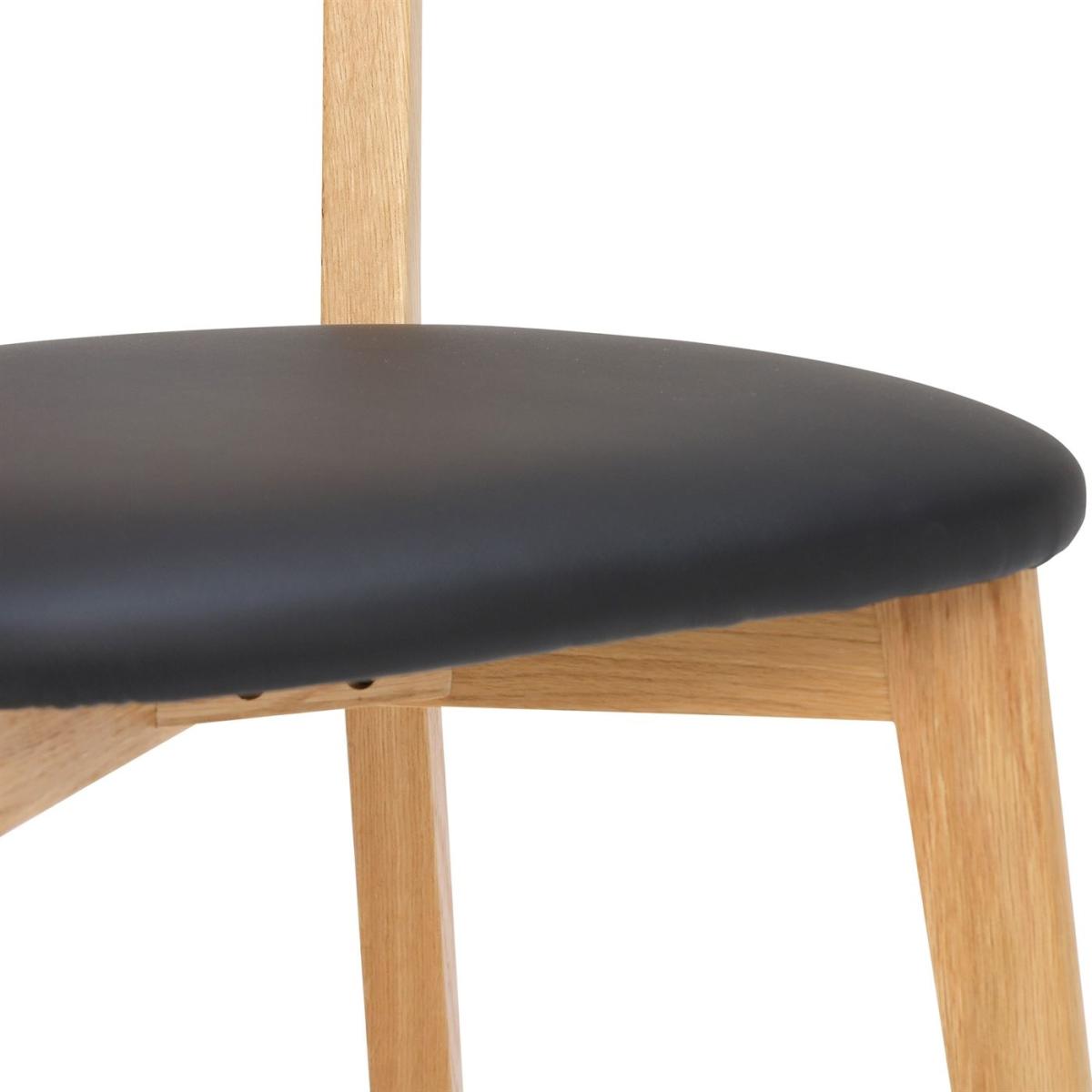 Lund Solid Oak Dining Chair, Black | Barker & Stonehouse – image 5