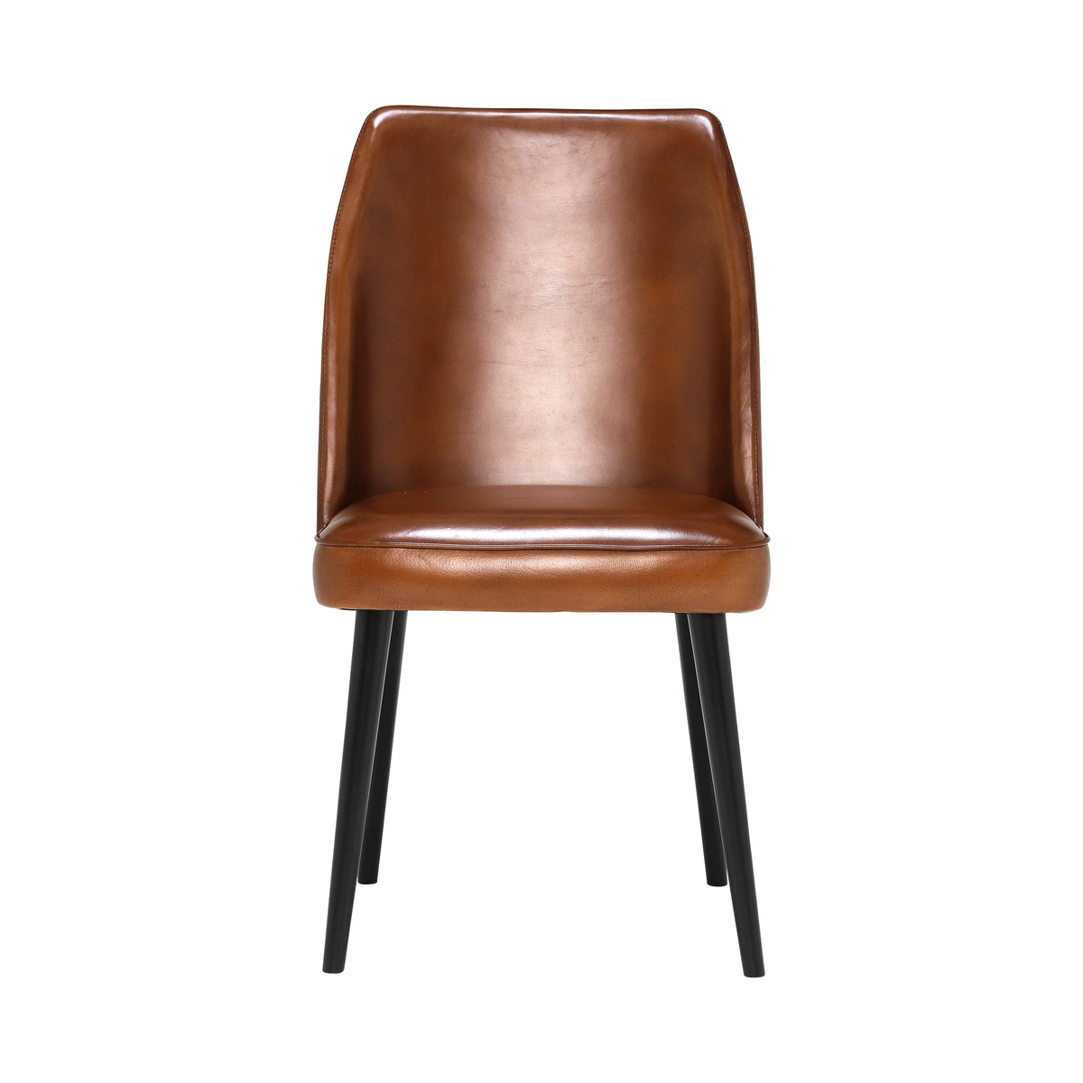 Gaia Vintage Leather Dining Chair, Brown – image 3