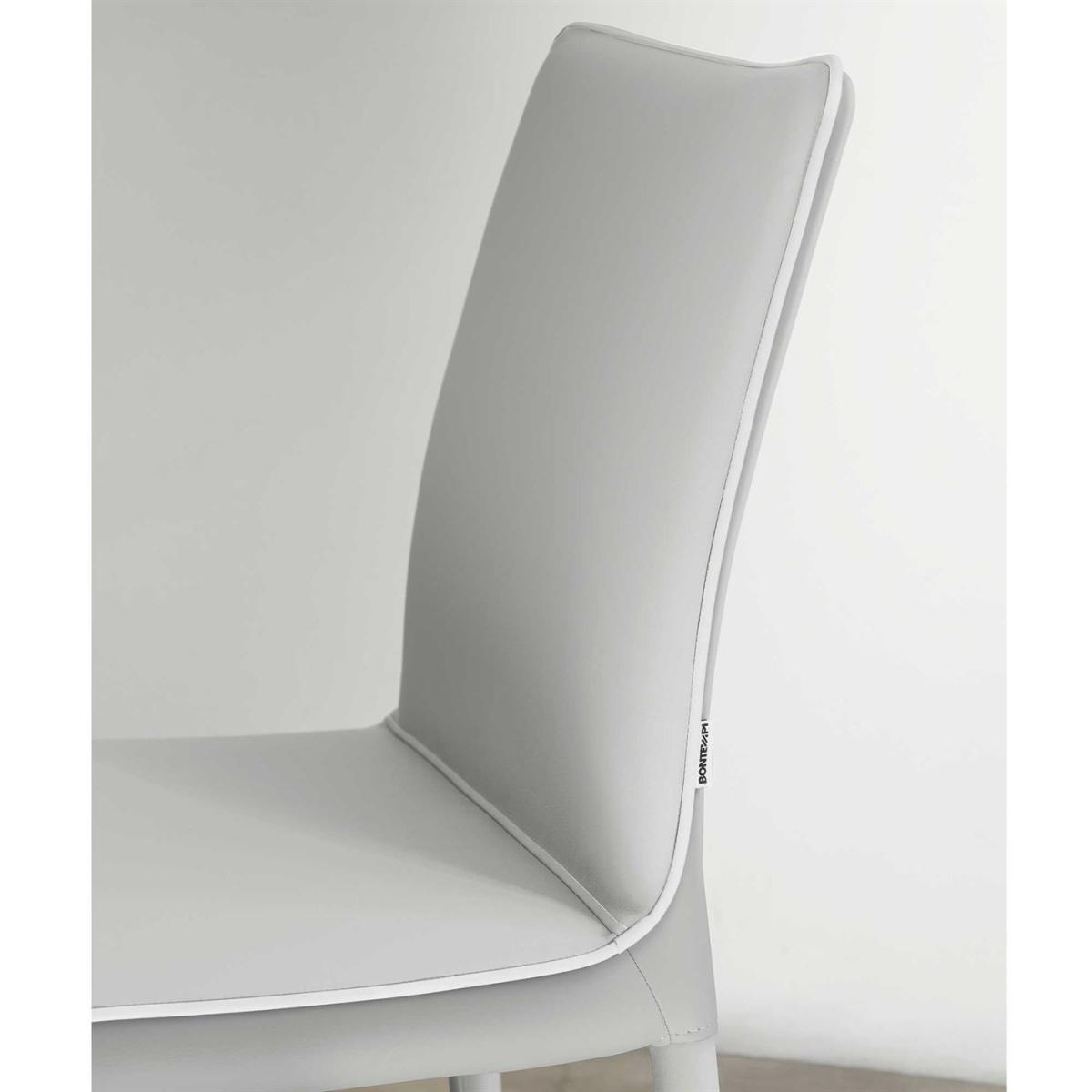 Bontempi Nata Dining Chair - Grey - Leather - W49 x D57 x H83cm - Barker & Stonehouse – image 2