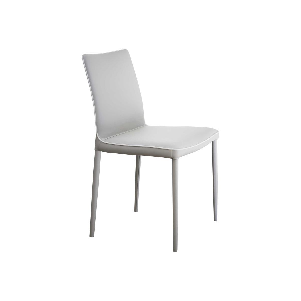 Bontempi Nata Dining Chair - Grey - Leather - W49 x D57 x H83cm - Barker & Stonehouse – image 1