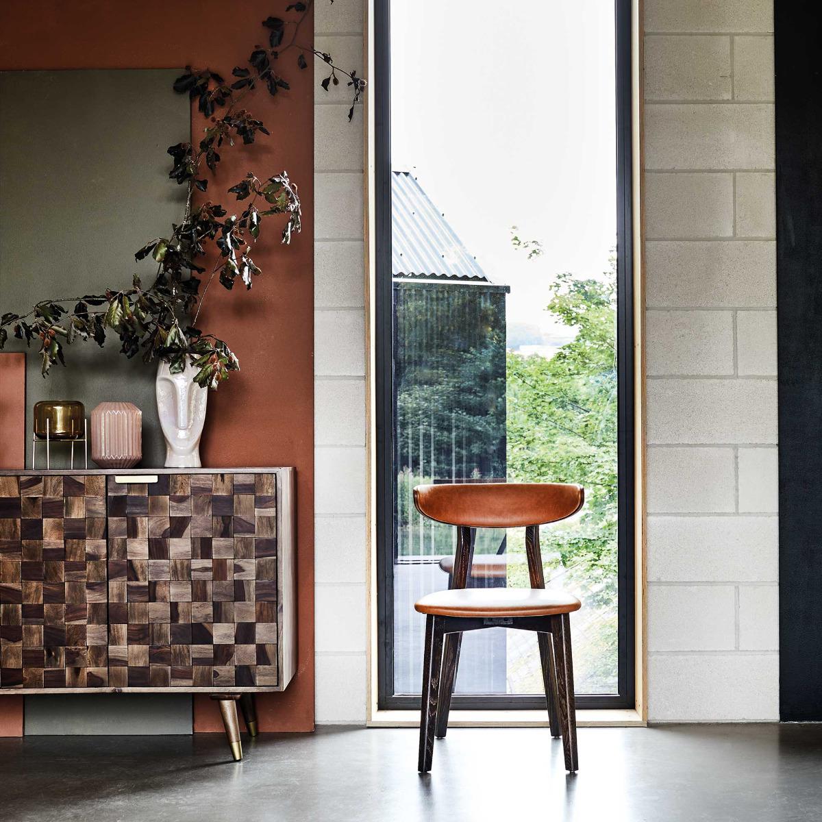 Vega Boma Chair, Brown Leather | Barker & Stonehouse – image 2
