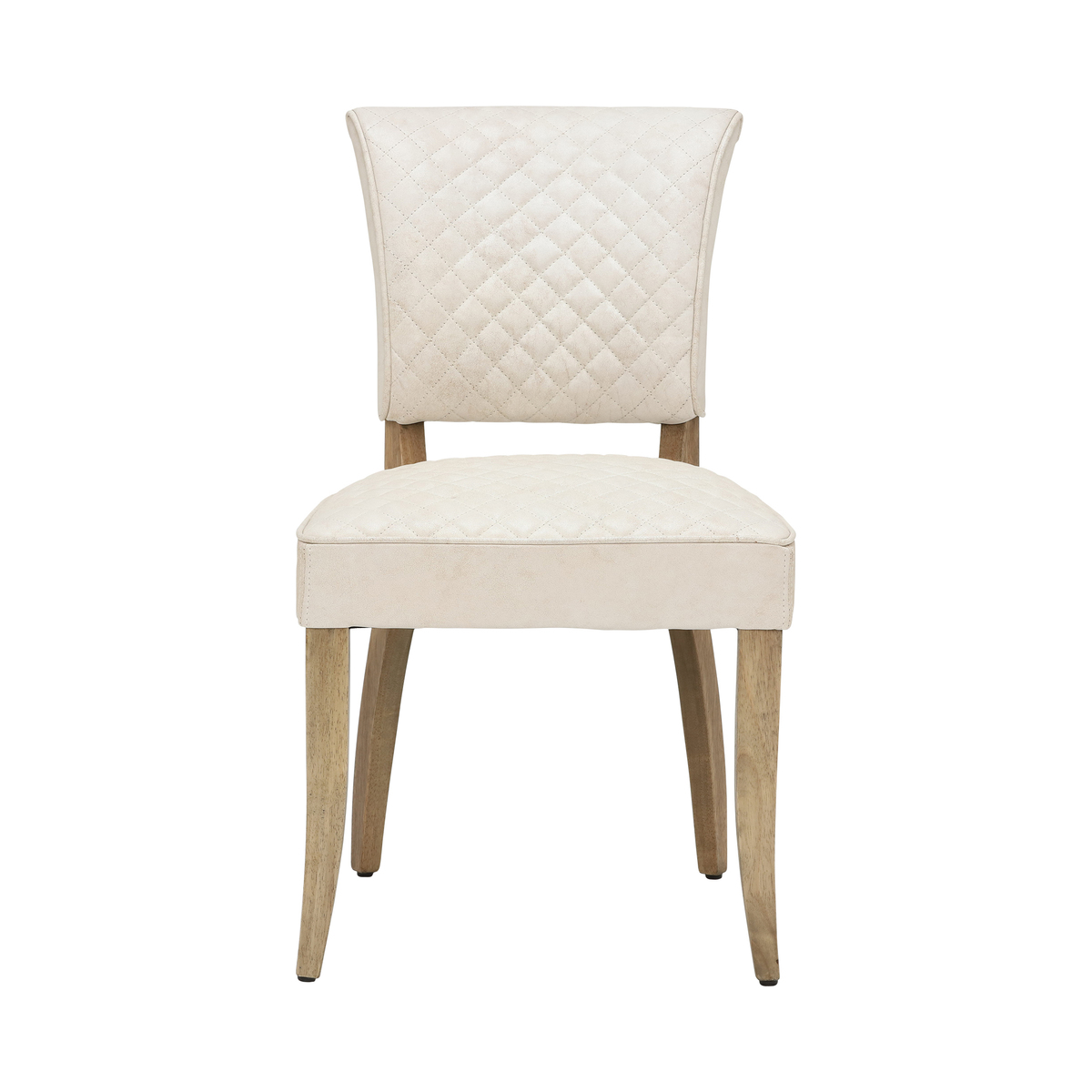 Timothy Oulton Mimi Quilted Leather Dining Chair, Vintage Bianco – image 3