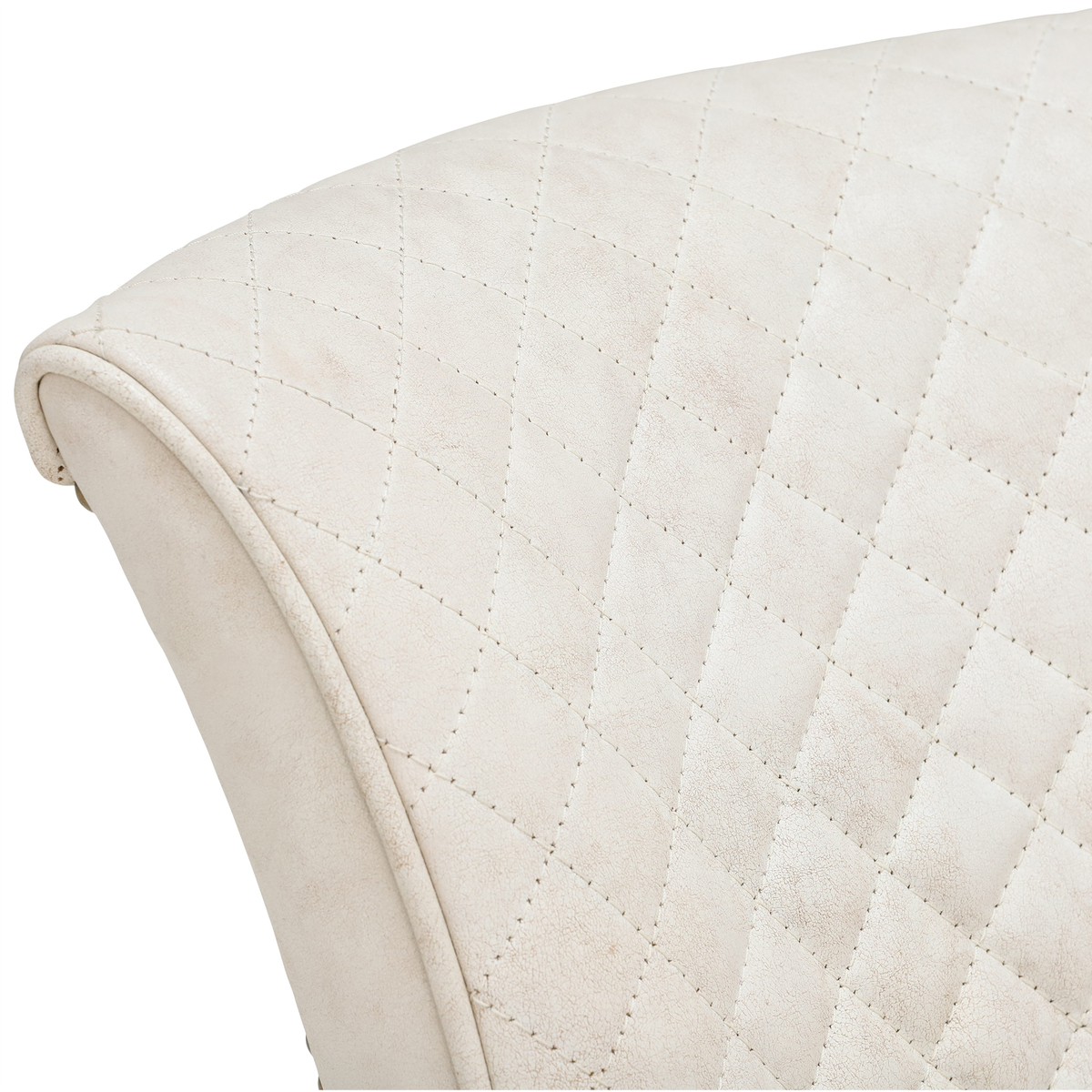 Timothy Oulton Mimi Quilted Leather Dining Chair, Vintage Bianco – image 4