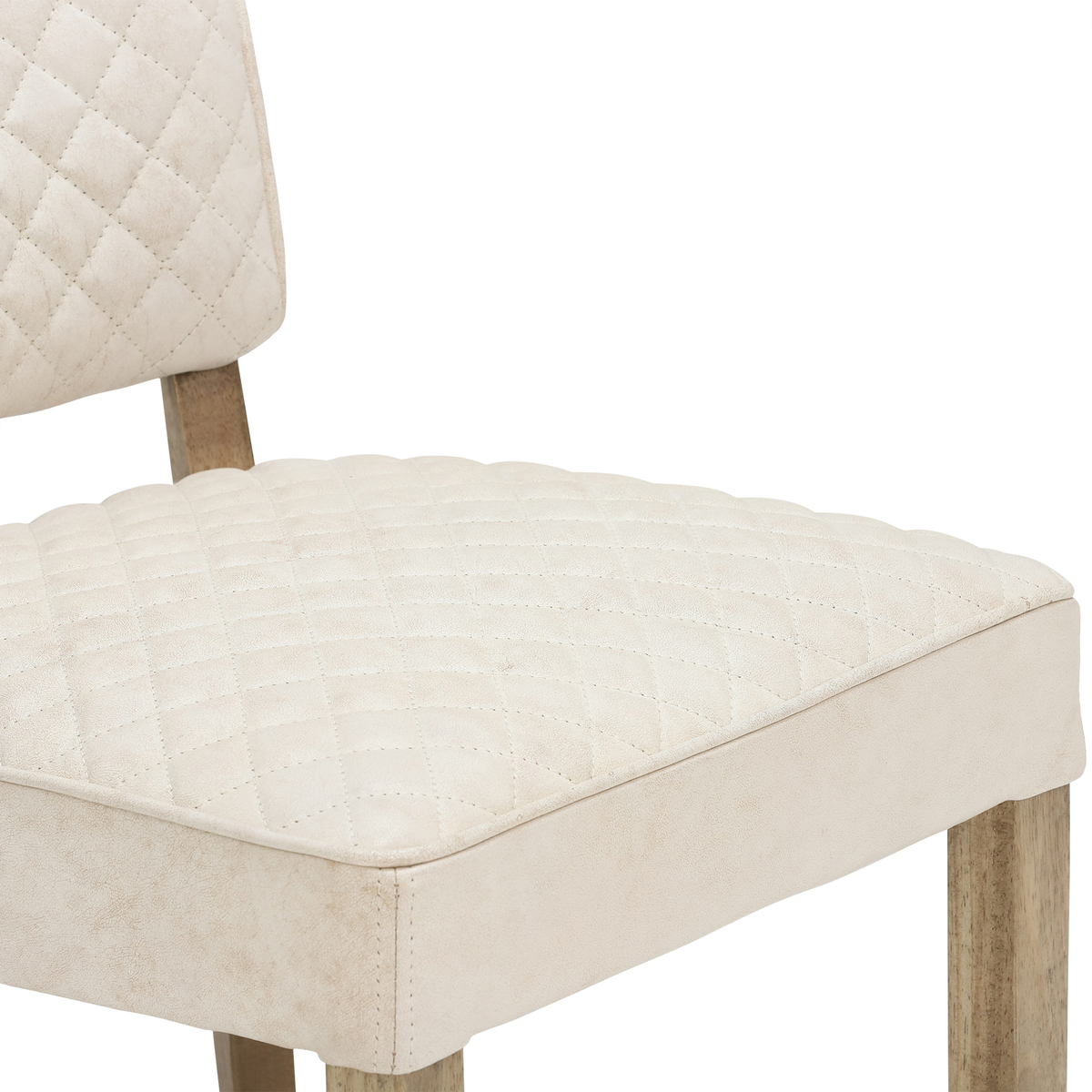 Timothy Oulton Mimi Quilted Leather Dining Chair, Vintage Bianco – image 5