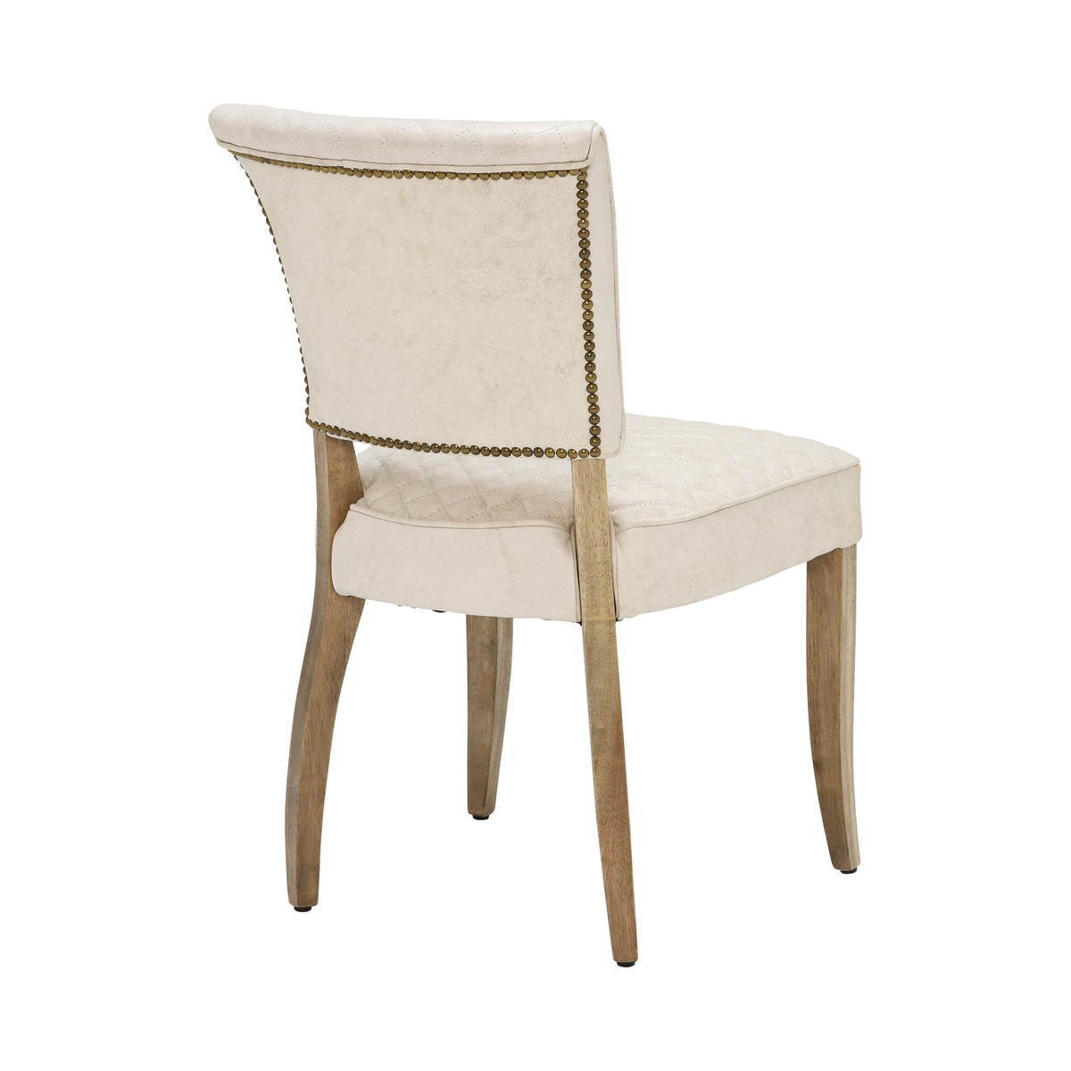 Timothy Oulton Mimi Quilted Leather Dining Chair, Vintage Bianco – image 2