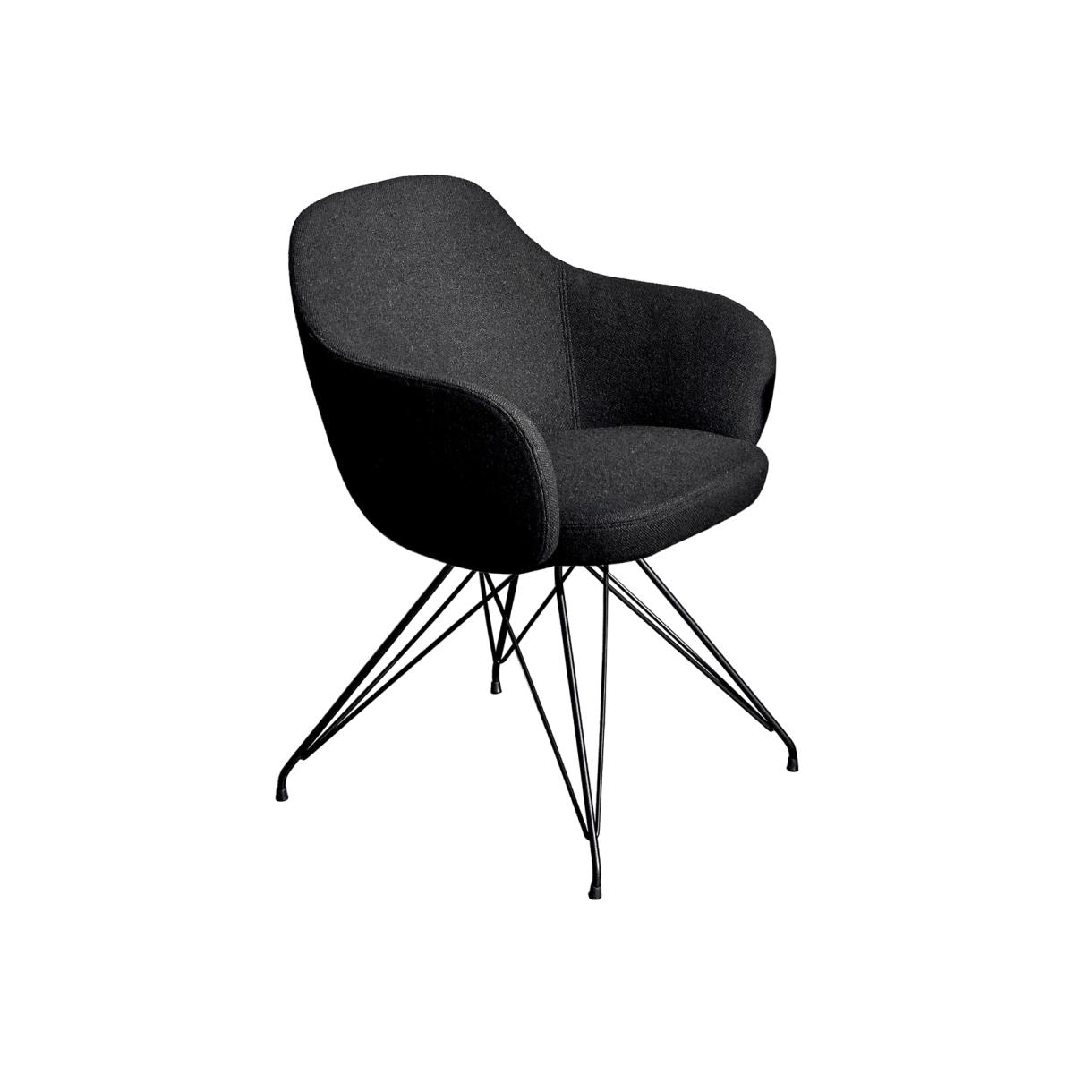 Sovet Italia Cadira Dining Chair, Black Fabric | Barker & Stonehouse – image 1