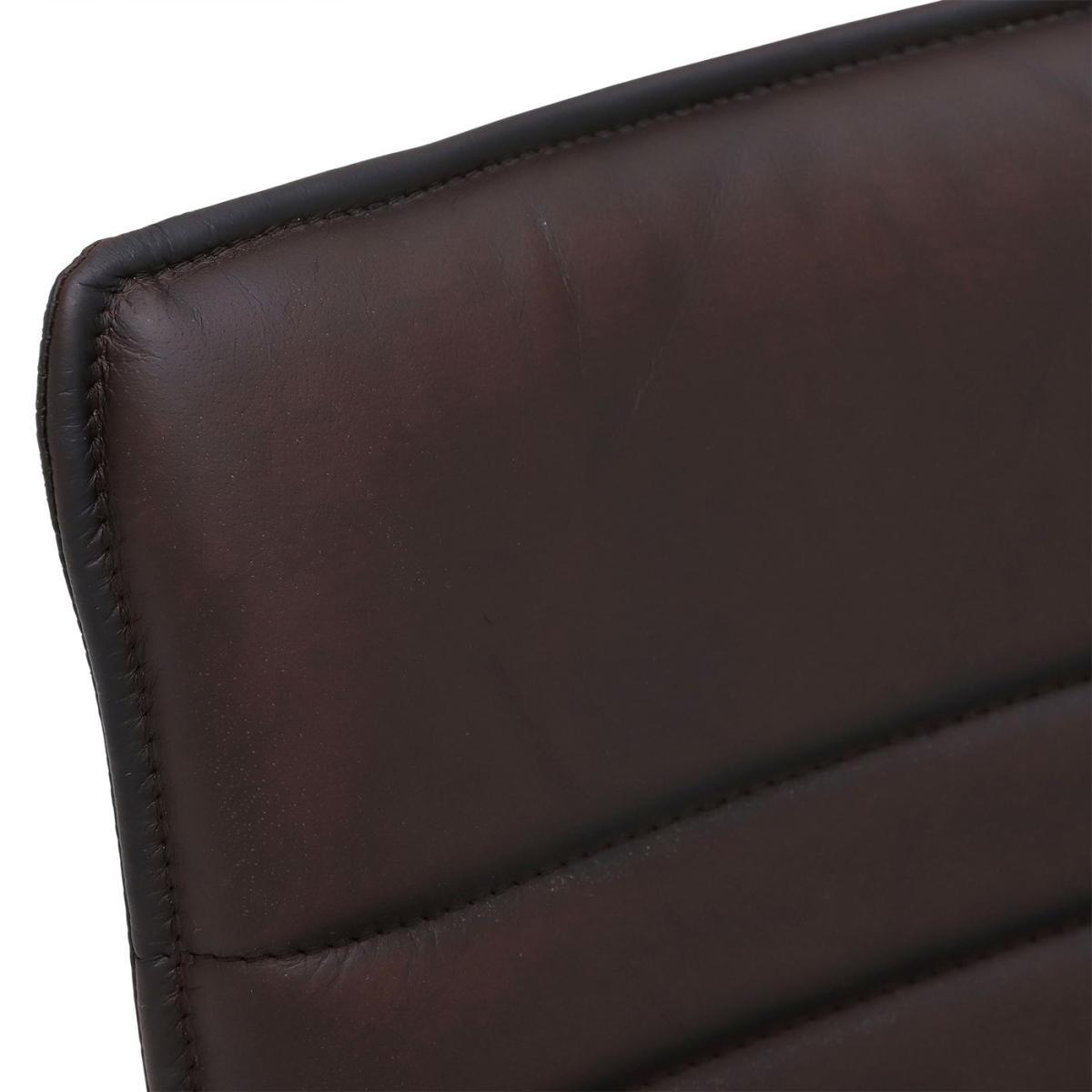 Bram Striped Dining Chair - Brown - Leather - W41 x D56 x H85cm - Barker &amp; Stonehouse – image 3
