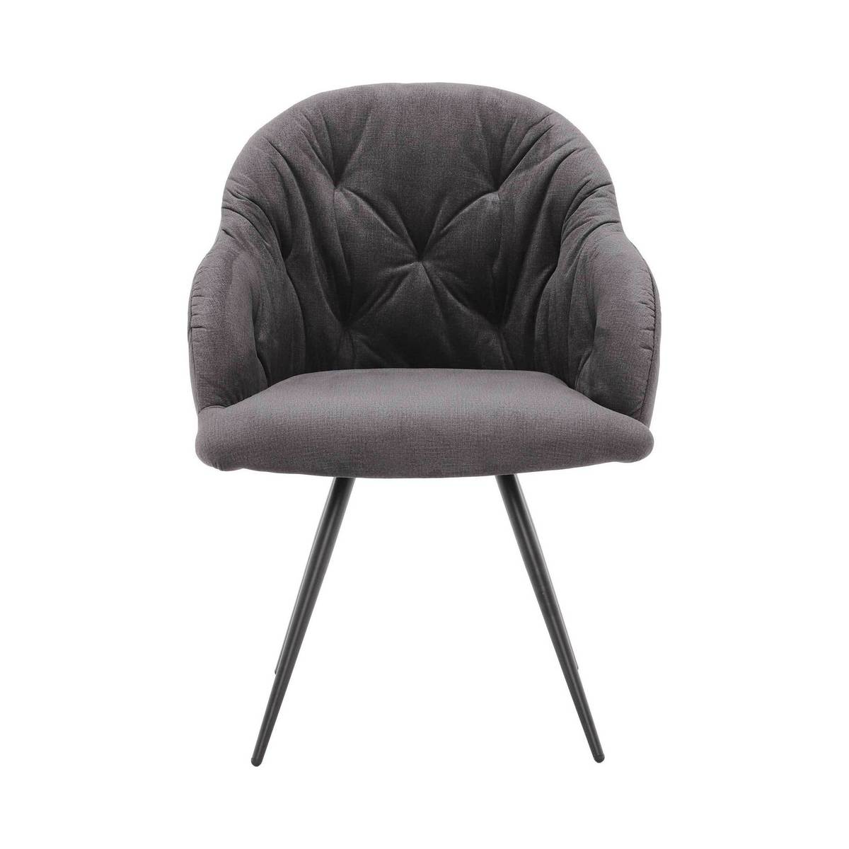Symphetta Velvet Dining Chair, Grey – image 3