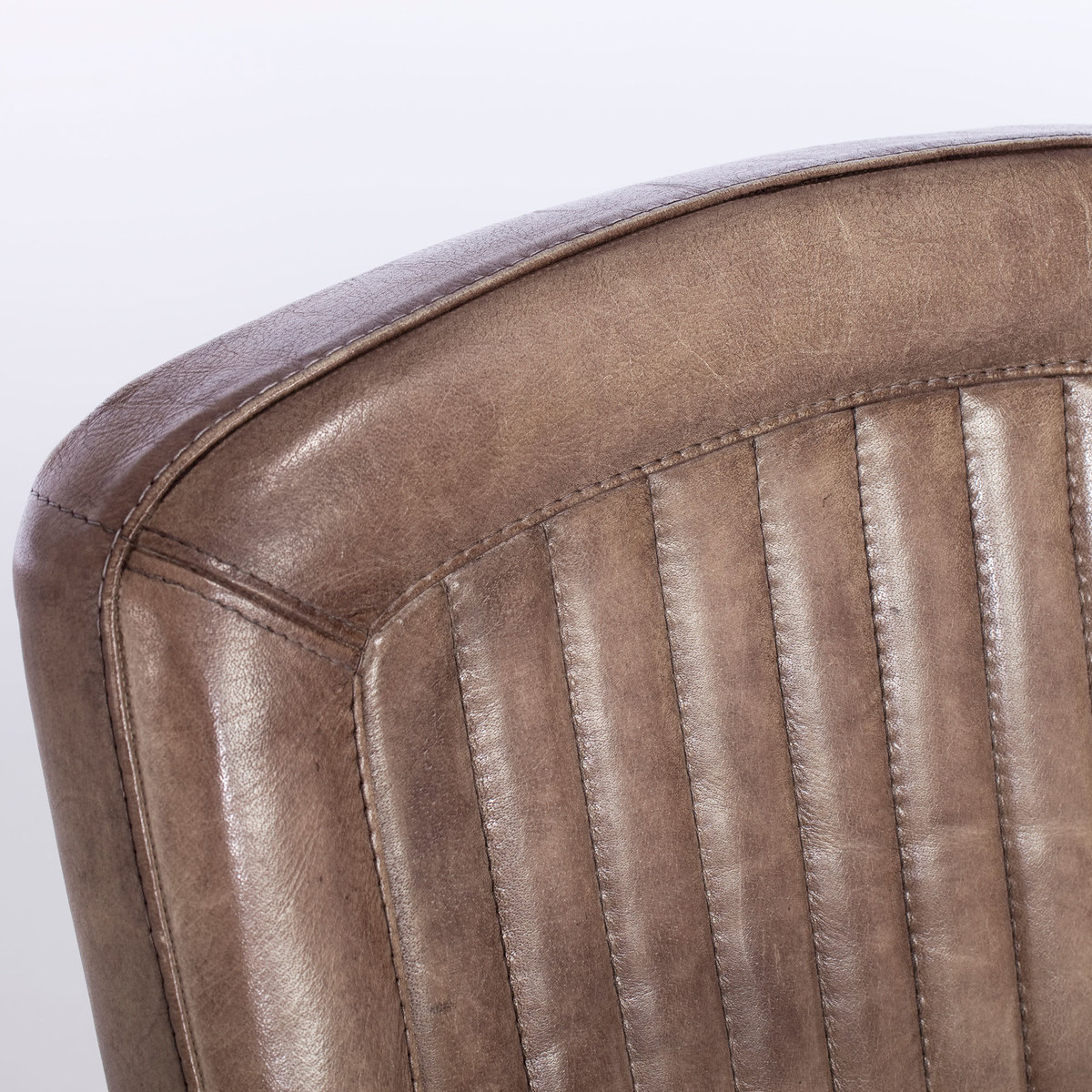 Irving Leather Dining Chair with Arms, Brown – image 5