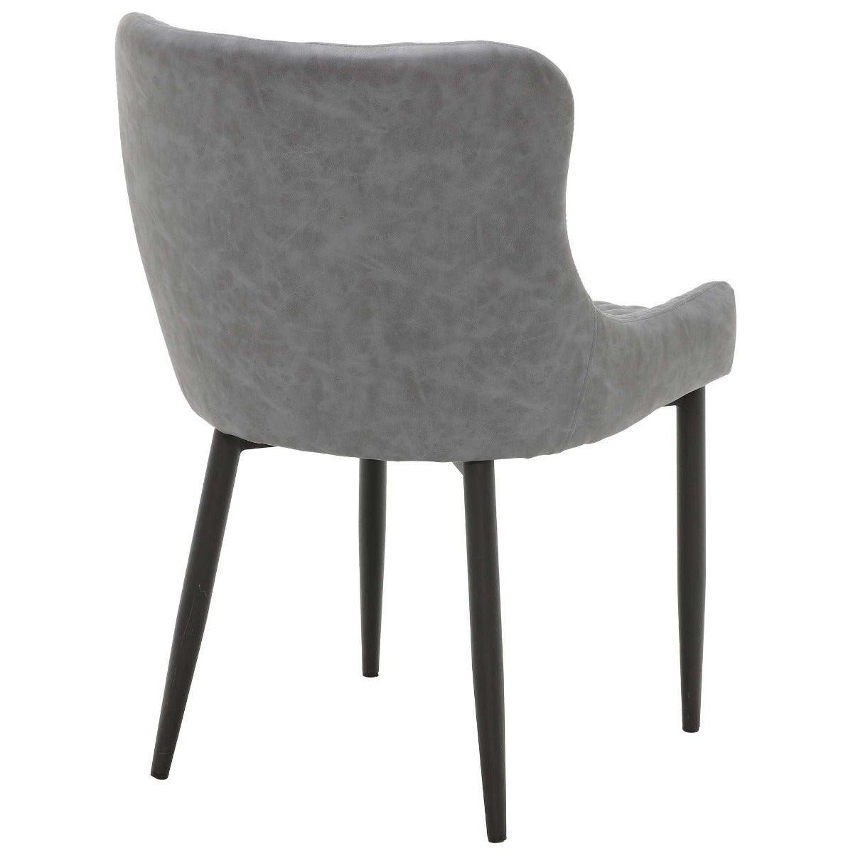 Rivington Faux Leather Dining Chair, Grey | Barker & Stonehouse – image 3