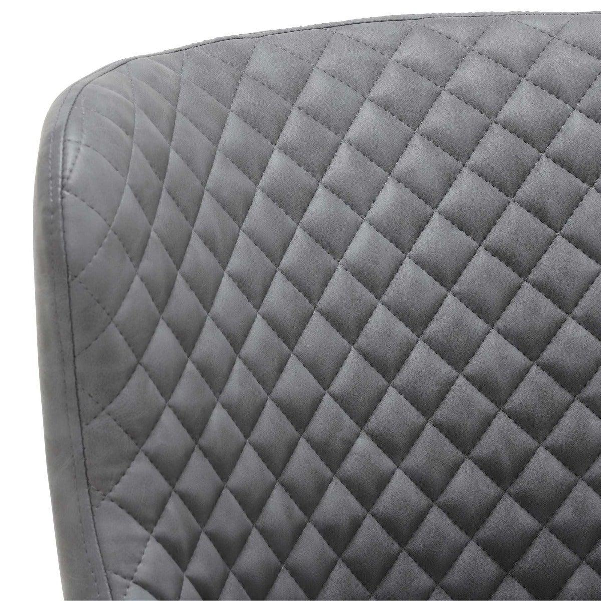 Rivington Faux Leather Dining Chair, Grey | Barker & Stonehouse – image 4