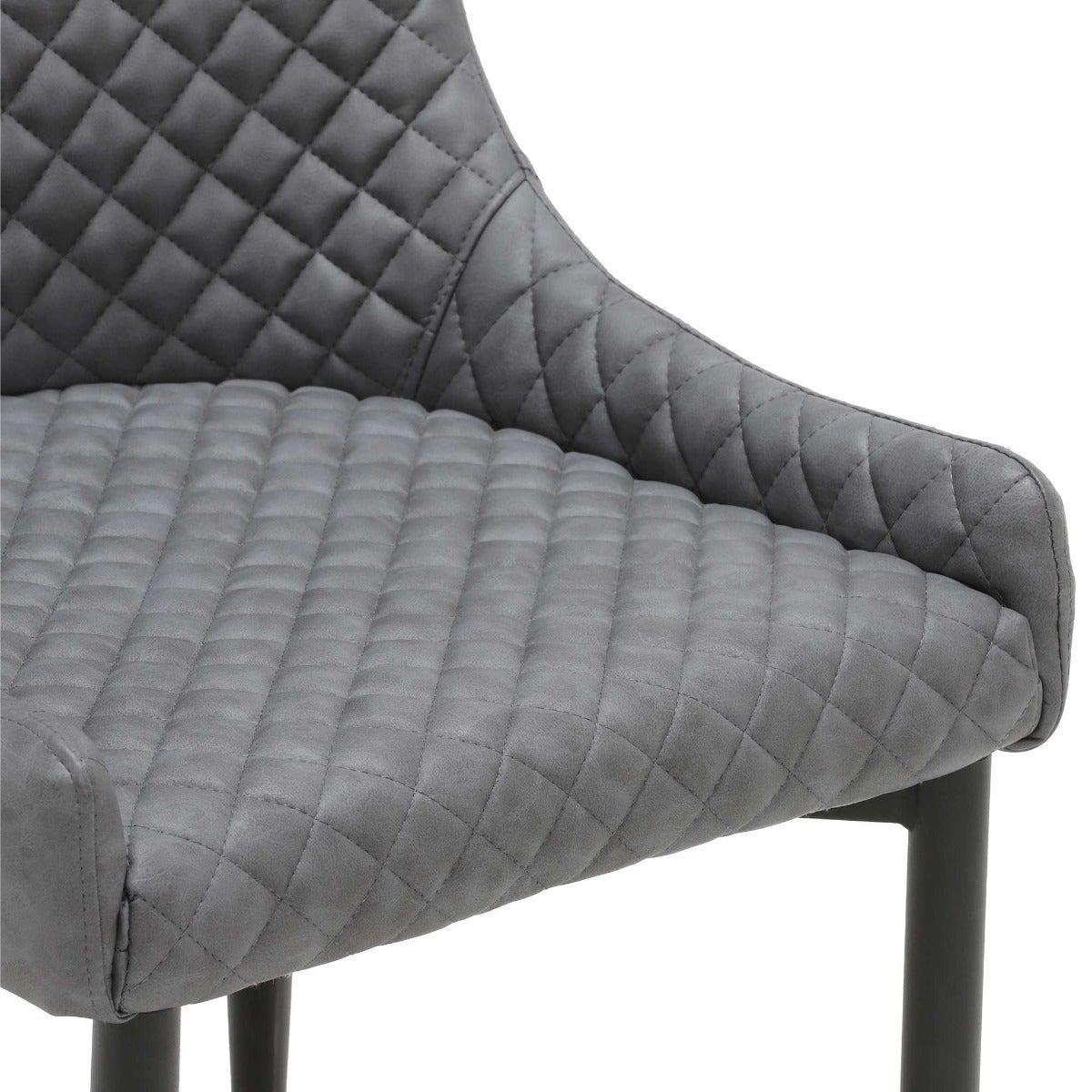 Rivington Faux Leather Dining Chair, Grey | Barker & Stonehouse – image 5