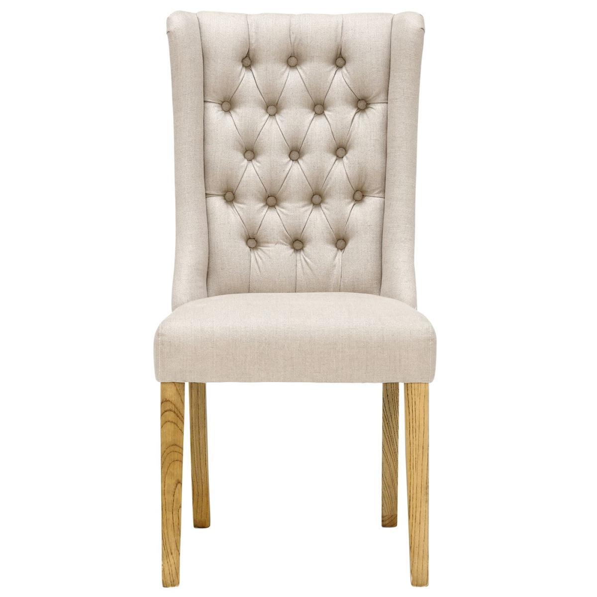 Kipling Fabric Dining Chair, Cream and Oak – image 3